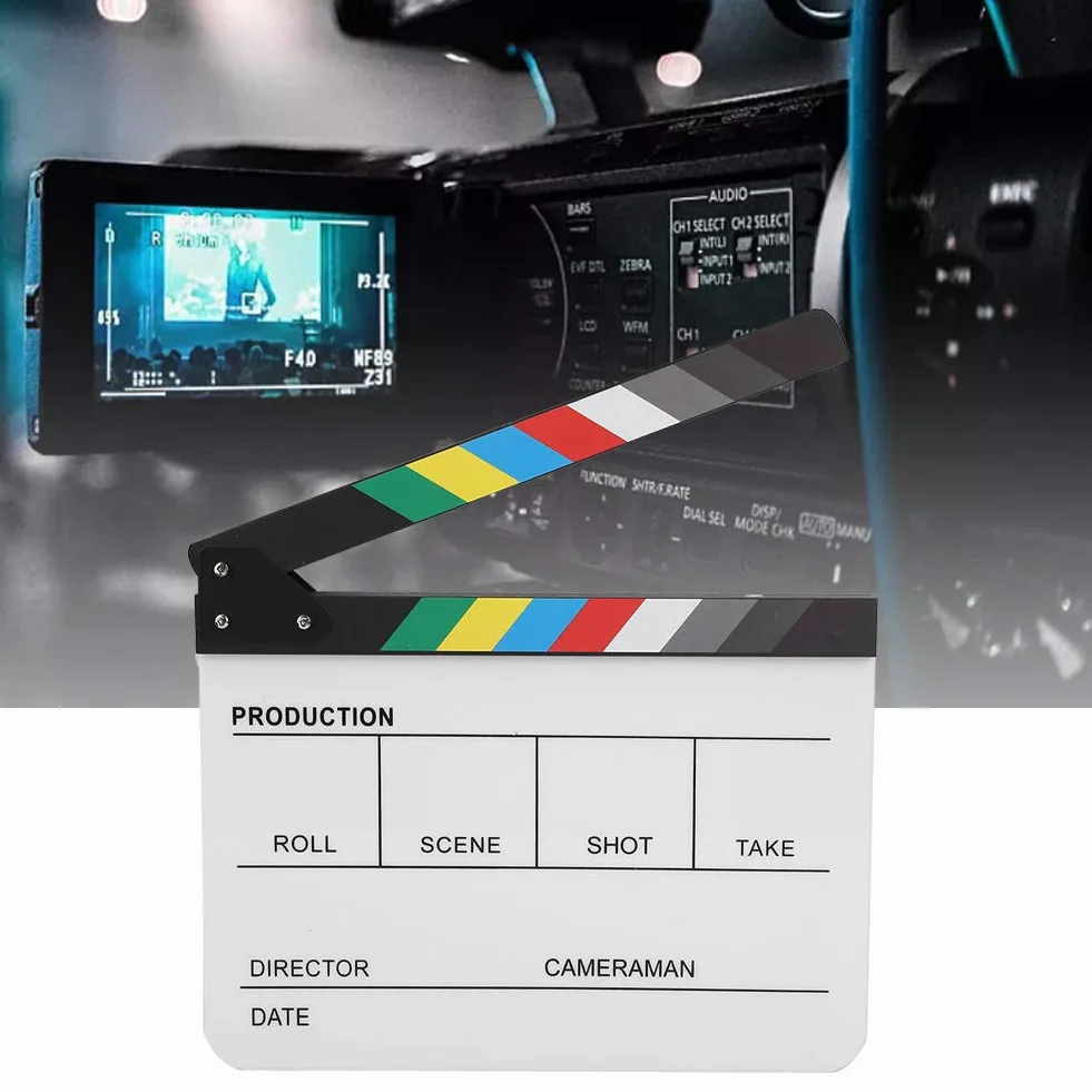 Profesjonalni Reżyserzy Filmowi Clapboard, Akrylowa Scena Reżyserska Clapperboard Reżyserzy Filmów Akrylowych Clapboard Film Telewizyjny Akcja Board Film Cut Rekwizyt z Piórem