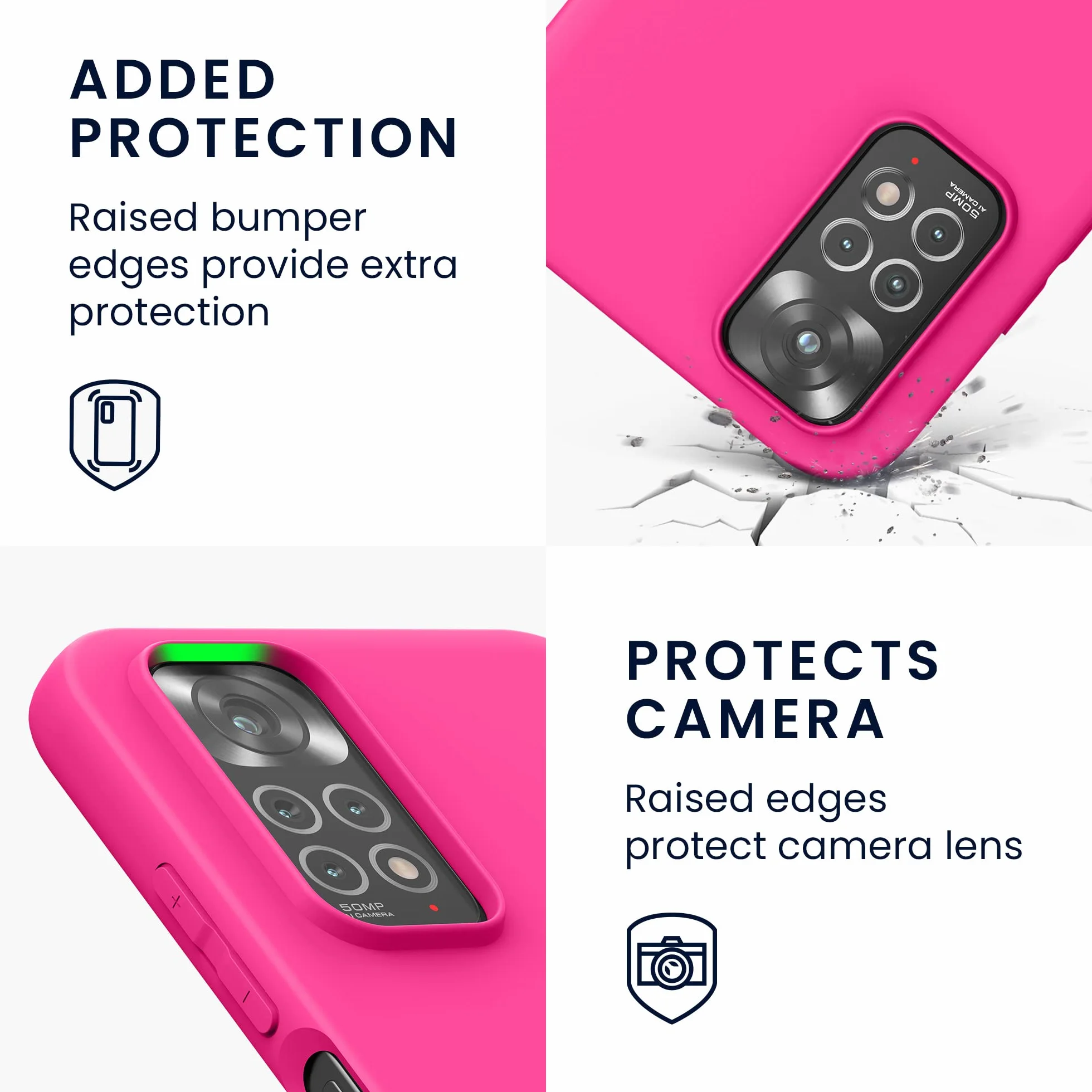 kwmobile Etui do Xiaomi Redmi Note 11 / Note 11S etui - miękka obudowa - odporny na wstrząsy materiał TPU - bezprzewodowe ładowanie - neonowy róż