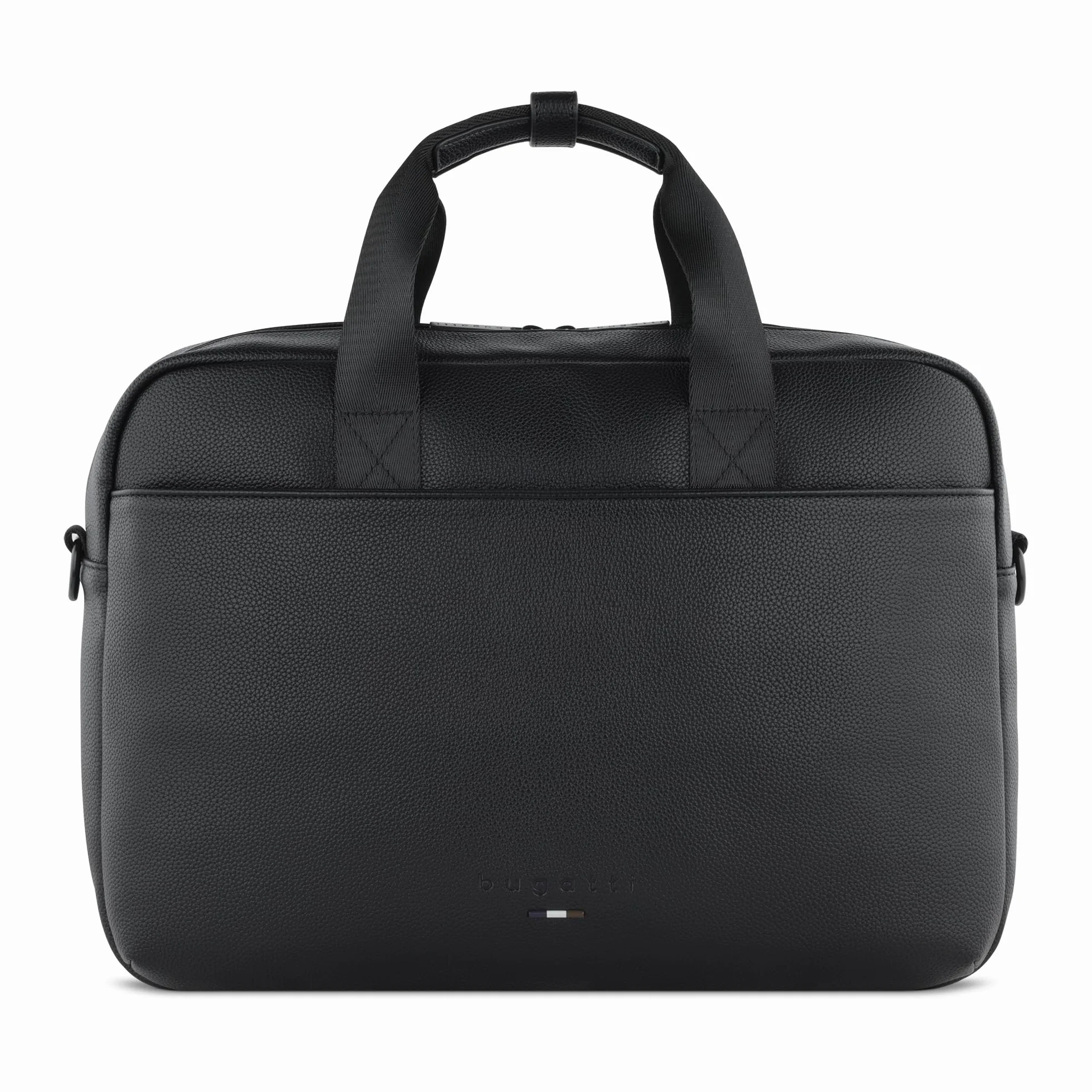 bugatti Rico aktówka, elegancka torba biznesowa z kieszenią na laptopa 15", czarna, czarny, Mittelgroße