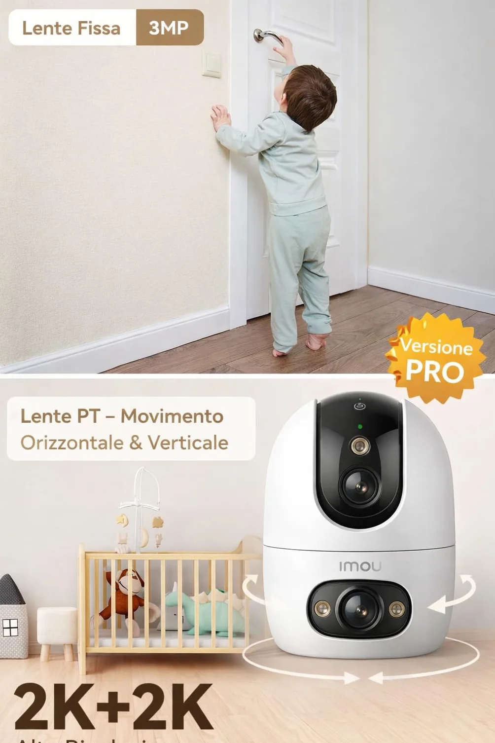 A1 Dual 6 MP 3K (3 MP + 3 MP) WiFi 6 - podwójny obiektyw, kamera monitorująca 360°PTZ z jednym dotknięciem, wykrywanie człowieka/zwierzęta, kolorowe widzenie nocne - IPC-S20EP-6M0S-EU