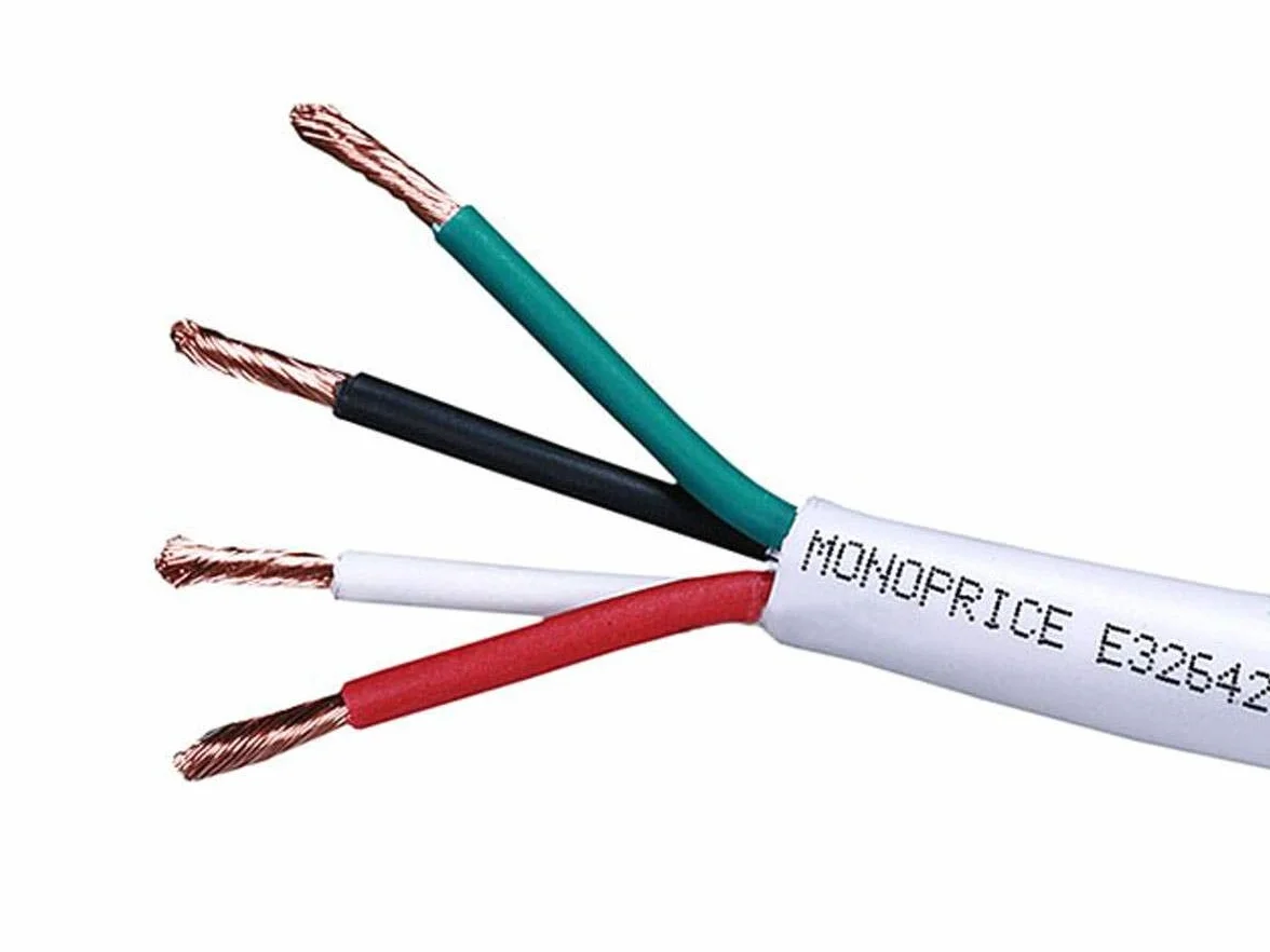 Monoprice 102822 15,2 m 16AWG CL2 znamionowy 2-przewodowy beztlenowy czysta czysta miedź kabel głośnikowy