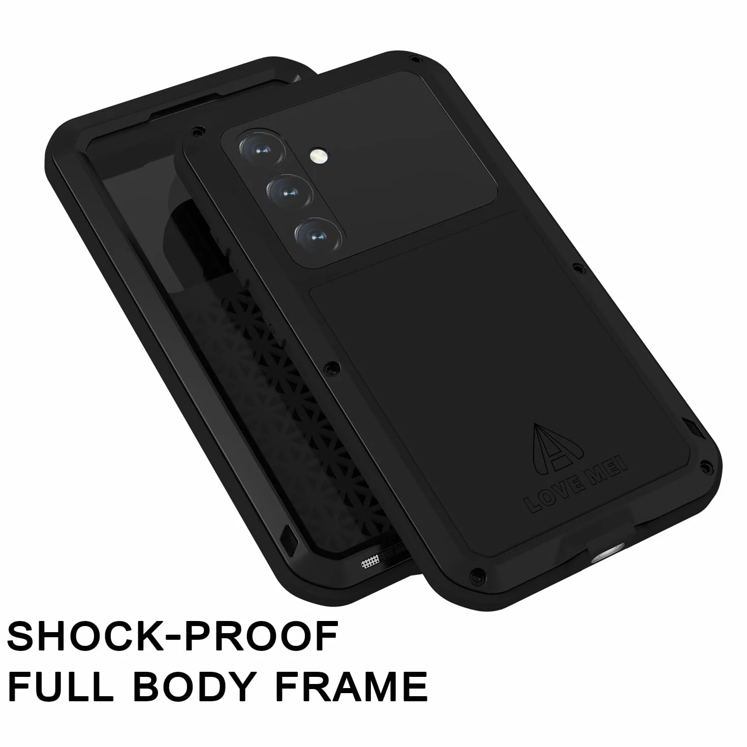 LJFLYXRI Wytrzymałe etui ochronne na całą obudowę do Galaxy S24 firmy – wytrzymałe aluminiowe i silikonowe, odporne na wstrząsy etui z wbudowaną osłoną ekranu (żółty, S24)