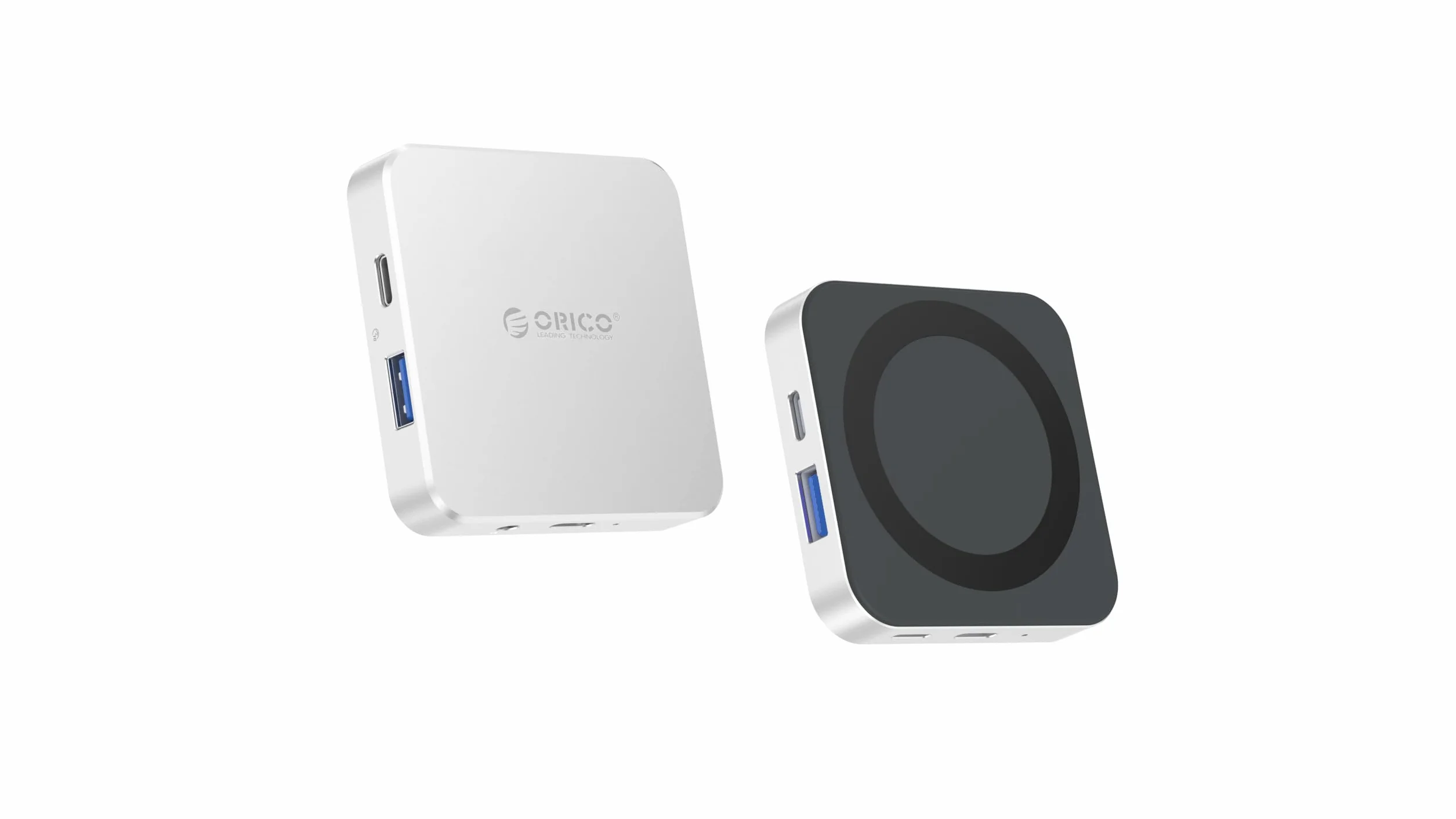ORICO Magnetyczna stacja dokująca USB C z obudową SSD M.2 2230 NVMe, stacja dokująca 8 w 1 z HDMI 4K@60 Hz, PD 100 W, USB-A 10 Gbps, SD/TF, Audio. USB C Hub DockingStation do iPhone'a/Dell HP