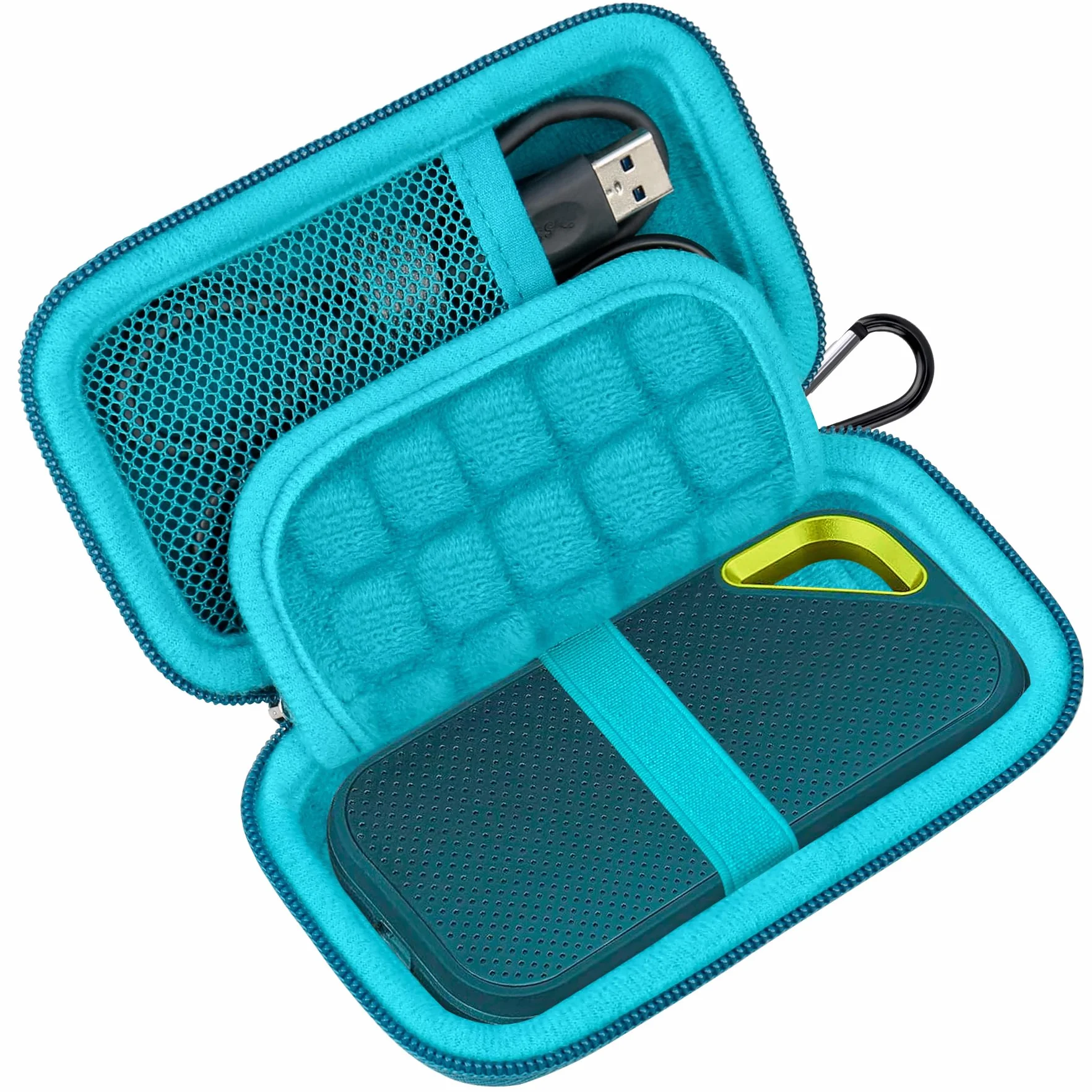 Lacdo Torba na zewnętrzny dysk twardy Pokrowiec ochronny na przenośny zewnętrzny dysk SSD Extreme PRO SDSSDE80 SDSSDE81 500 GB 1 TB 2 TB 4 TB USB-C EVA, Monterey