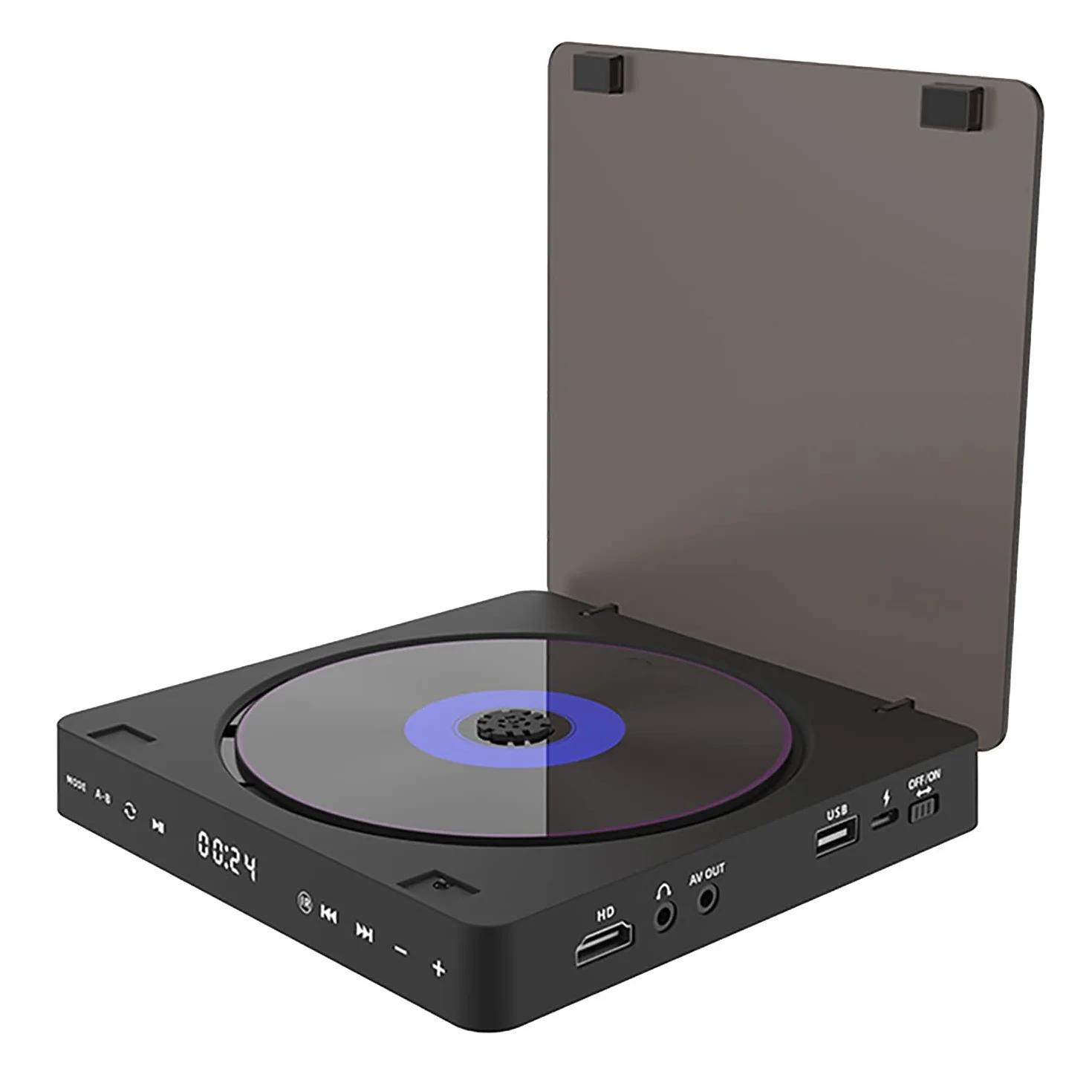 Odtwarzacz HD DVD/VCD Przenośny Odtwarzacz Wideo Wielofunkcyjny Odtwarzacz 1080P Mini Anti-Skip Odtwarzacz DVD z Pilotem