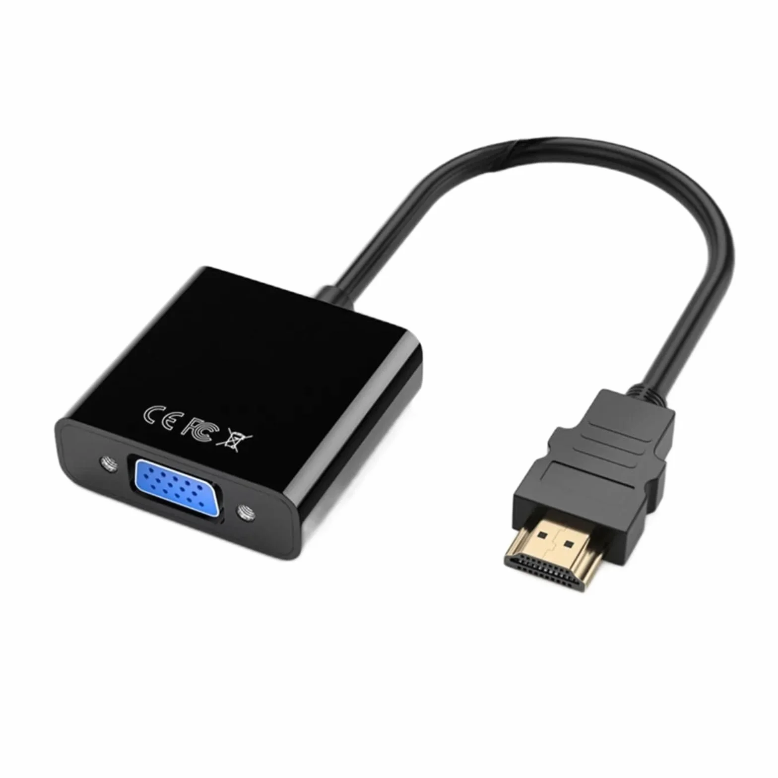 1080P HDMI na VGA męski na żeński konwerter adaptera do laptopa PC (czarny)