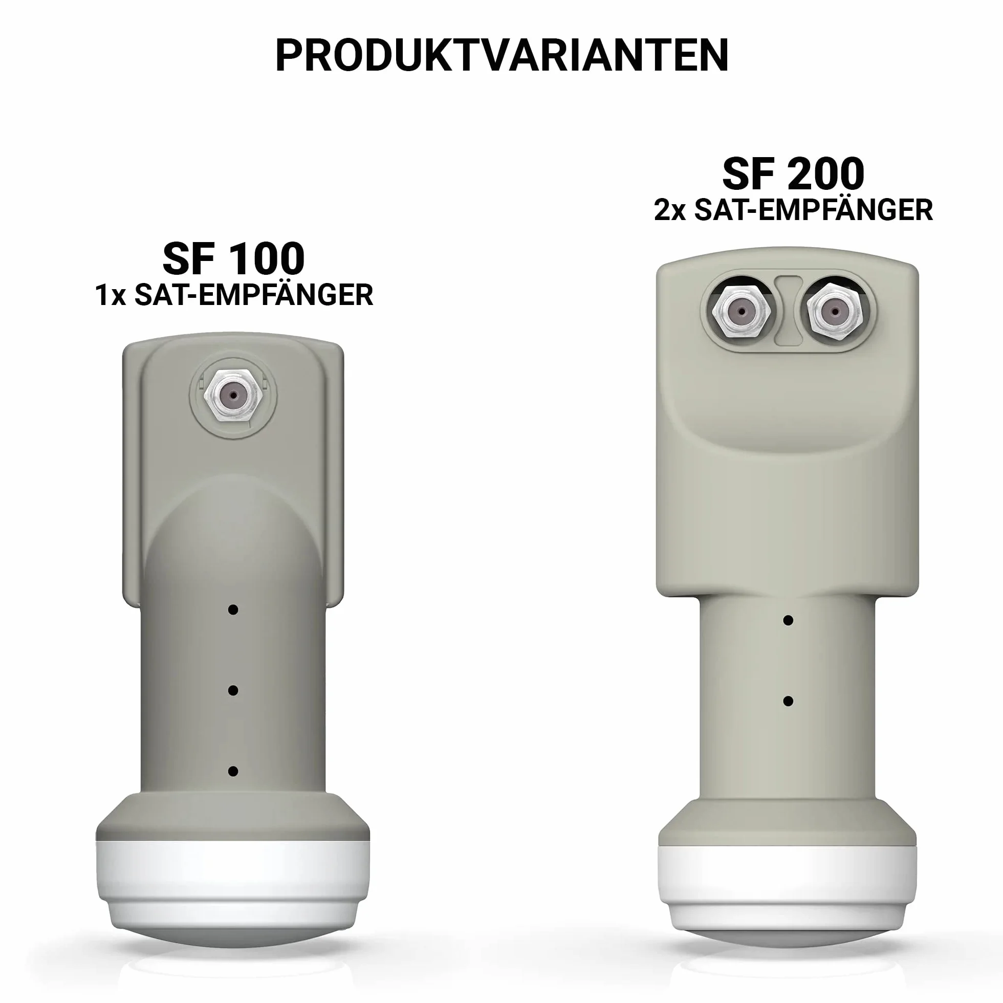 XORO Pojedynczy LNB z wbudowanym cyfrowym lokalizatorem SAT, SF100, idealny na kemping, szybkie i łatwe ustawianie, wyświetlanie siły sygnału bezpośrednio na LNB
