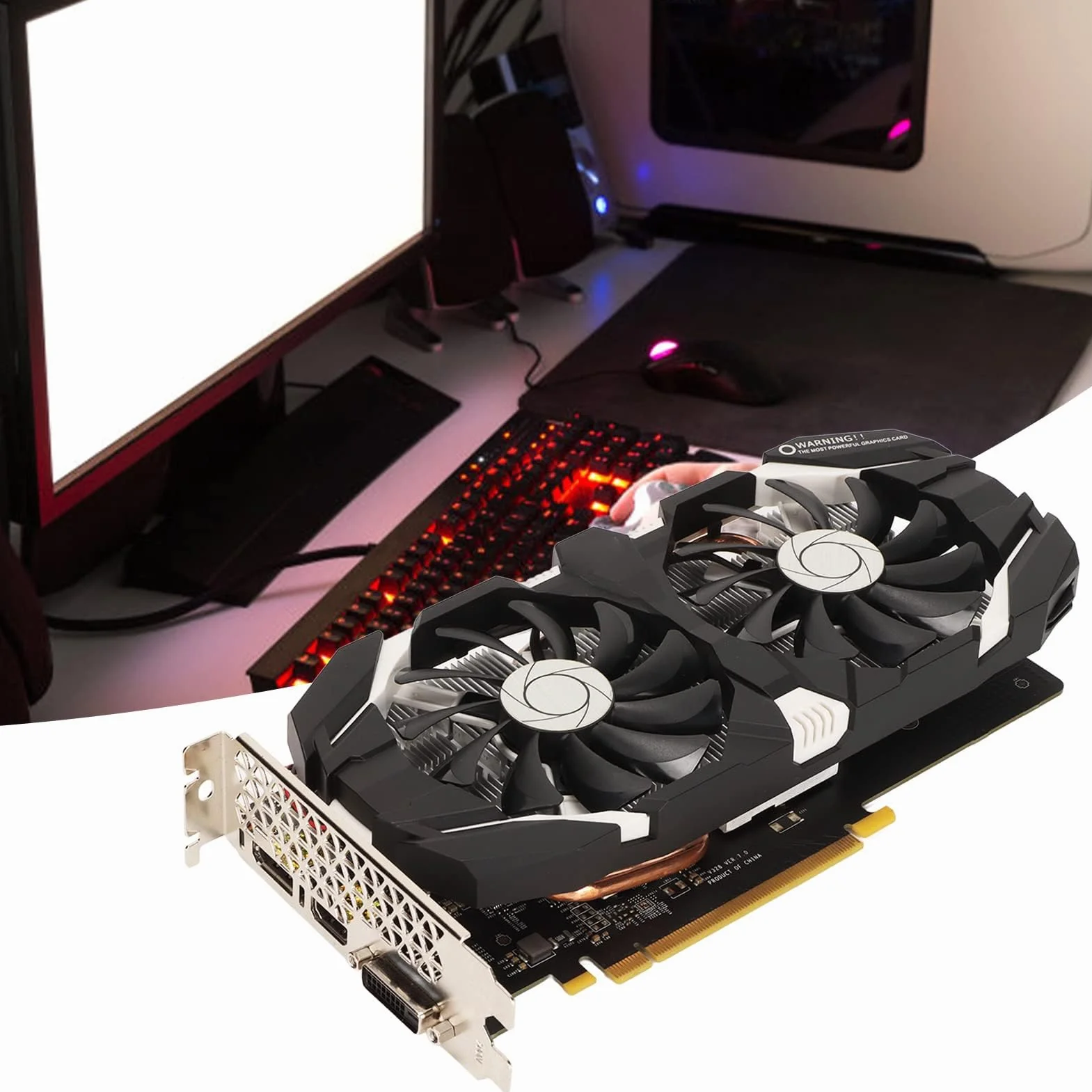 Karta Graficzna 1060, Komputerowa Karta Graficzna 6 GB/5 GB/3 GB GDDR5 192 Bity z Dwoma Wentylatorami Technologia 4K HDR Karta Graficzna do Gier 8008 MHz z Interfejsem Wyświetlania HDMI DVI(5 GB)