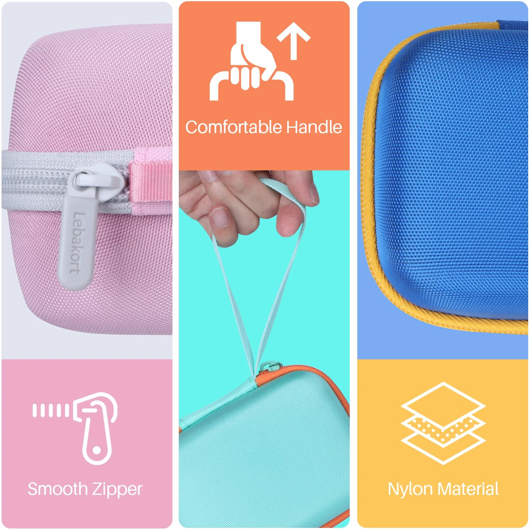 Lebakort Twarda obudowa kompatybilna z Yoto mini Kids Audio Music Player dla dzieci odtwarzacz audiobooków kart radiowych (fioletowy + mentolowo zielona obudowa)