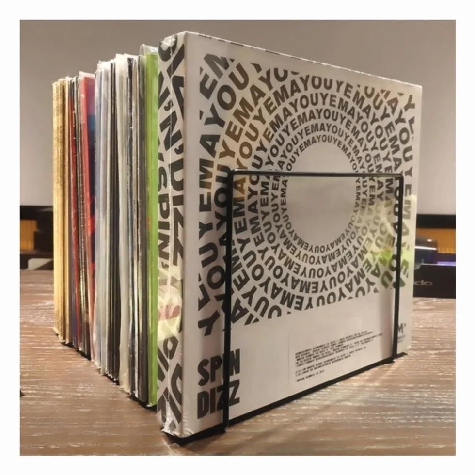Stojak na płyty CD Półka ekspozycyjna na płyty winylowe LP, czarny metalowy uchwyt na druty Stojak na gramofony do przechowywania kolekcji(L)