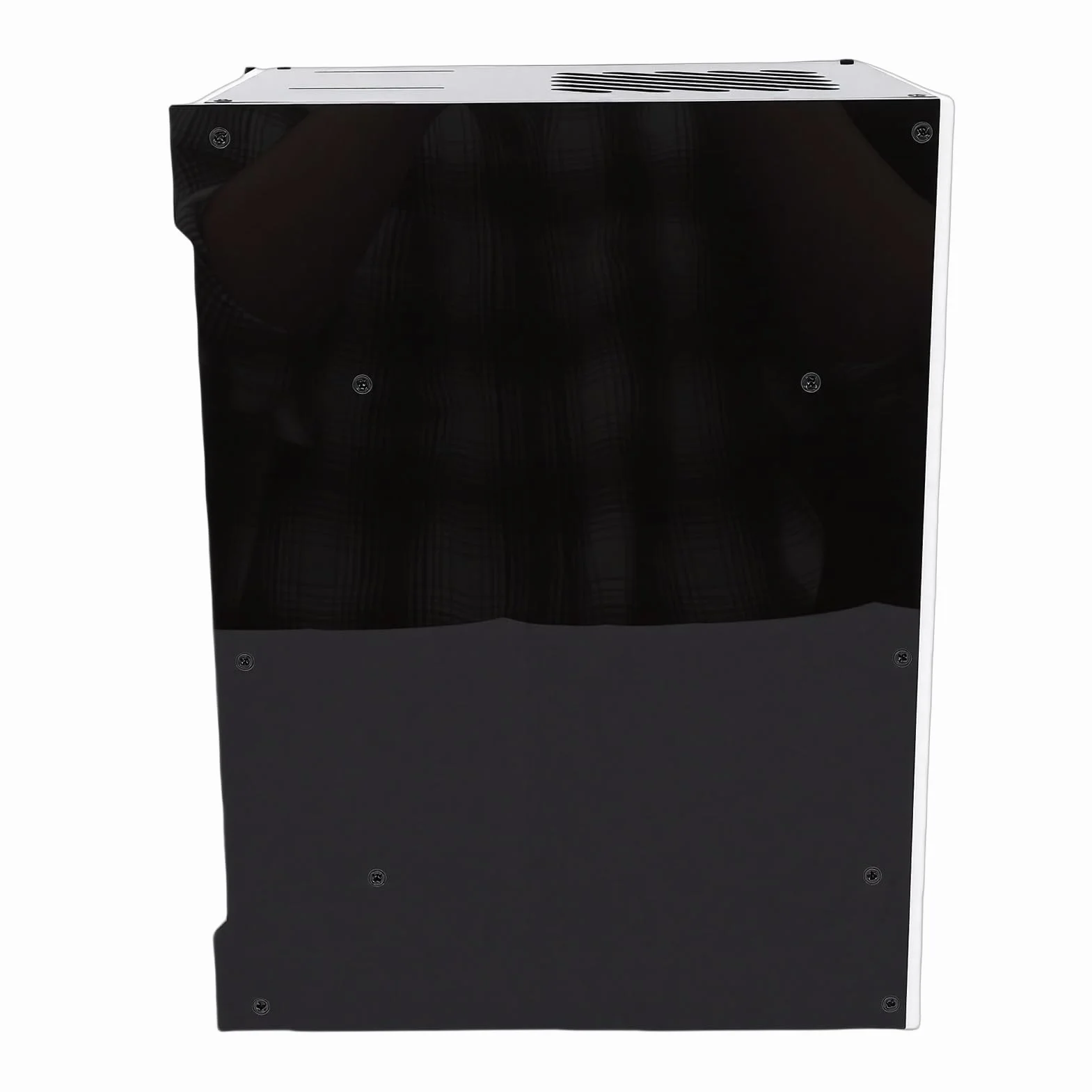 Luqeeg Mała Obudowa Komputera PC, Obudowa Minikomputera ITX z wentylacją 360 Stopni, Obsługa Płyty Głównej ITX 4x2,5-calowe Dyski SSD Dostawa SFX do Komputerów PC do Gier w Domowym Biurze