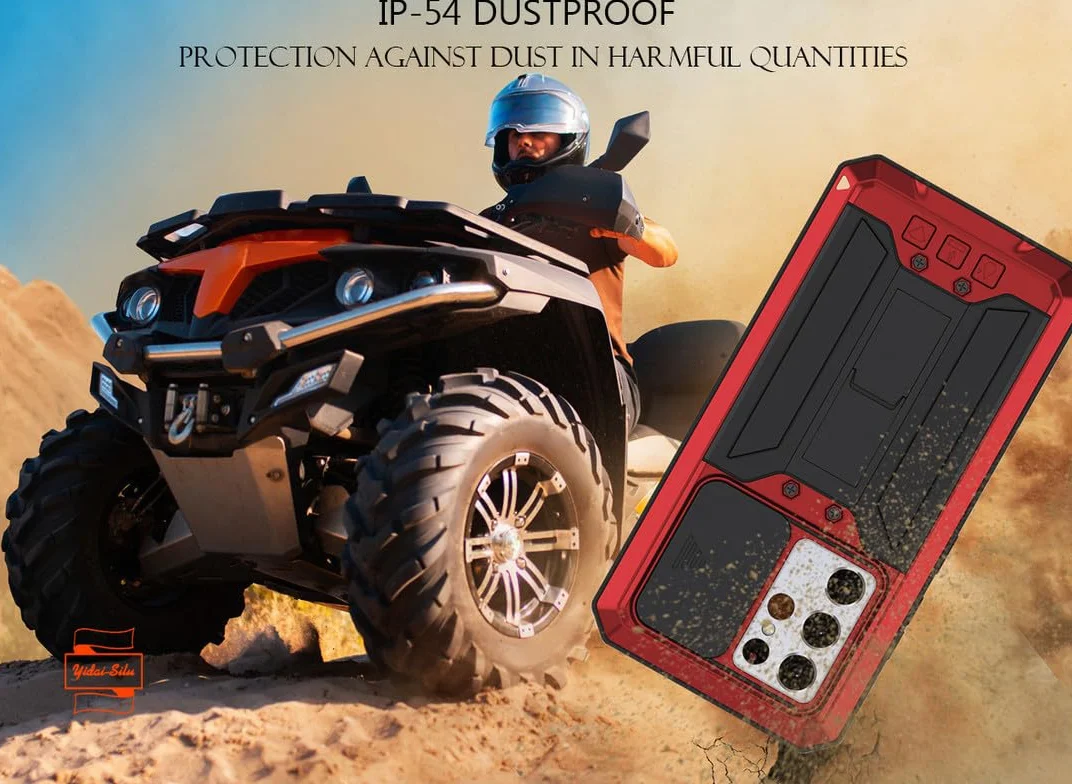 Etui outdoorowe na iPhone 14 Pro (ulepszona konstrukcja, certyfikat IP-54, ochrona aparatu) - pełna ochrona 360 stopni, odporne na uderzenia, wodoszczelne, stojak, etui na telefon komórkowy