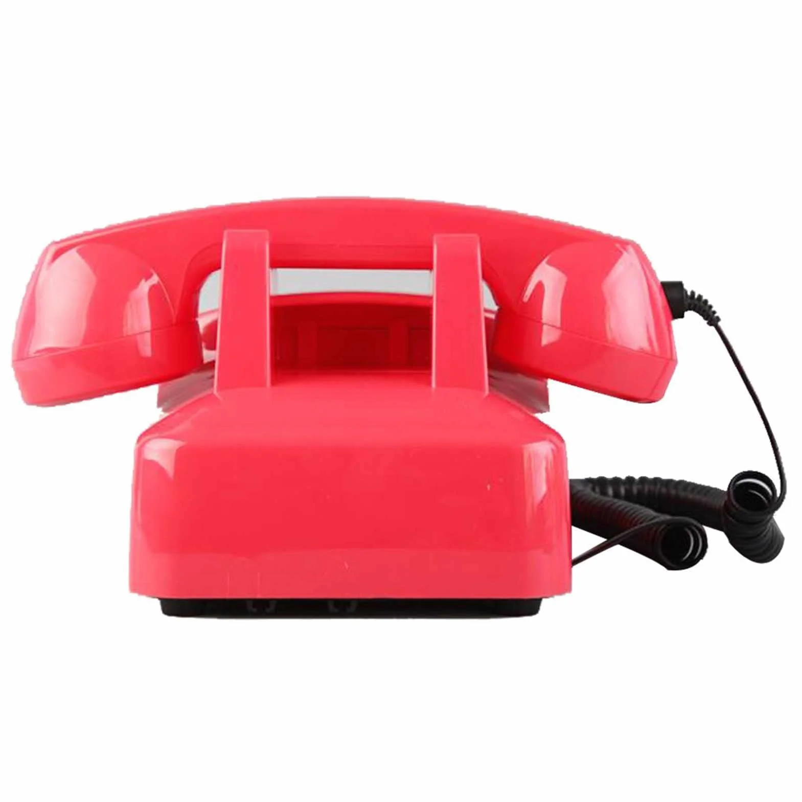 Telefon przewodowy w stylu retro, telefon starym, wielofunkcyjne plastikowe telefony stacjonarne vintage dla domowego biura
