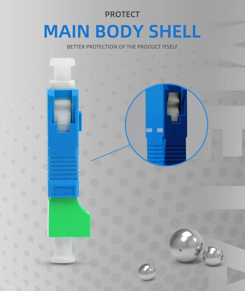 Adapter światłowodowy SC (męski) na LC (żeński) konwerter APC/UPC jednomodowy i wielomodowy hybrydowy adapter optyczny