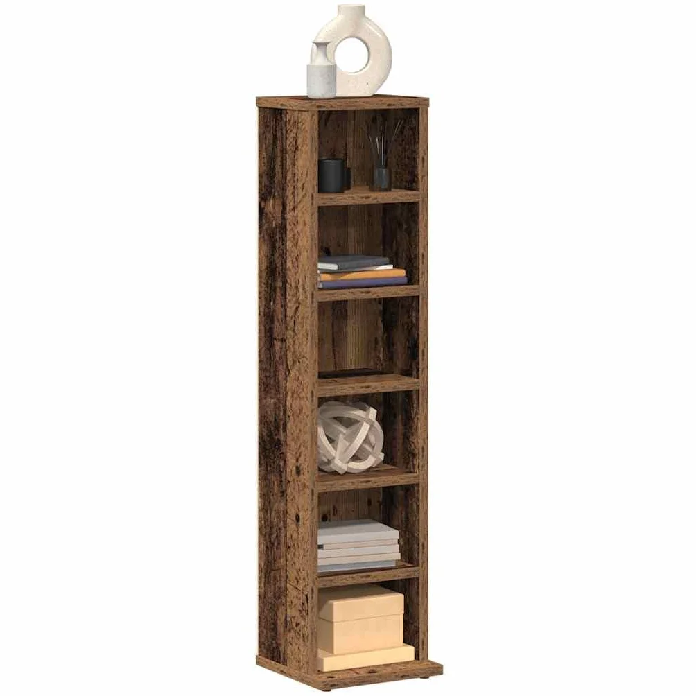 Générique Szafka na CD drewniana D Ingenierie 21x20x88 cm | Otwarte przegródki, wielofunkcyjne, do biura lub sypialni, łatwe czyszczenie