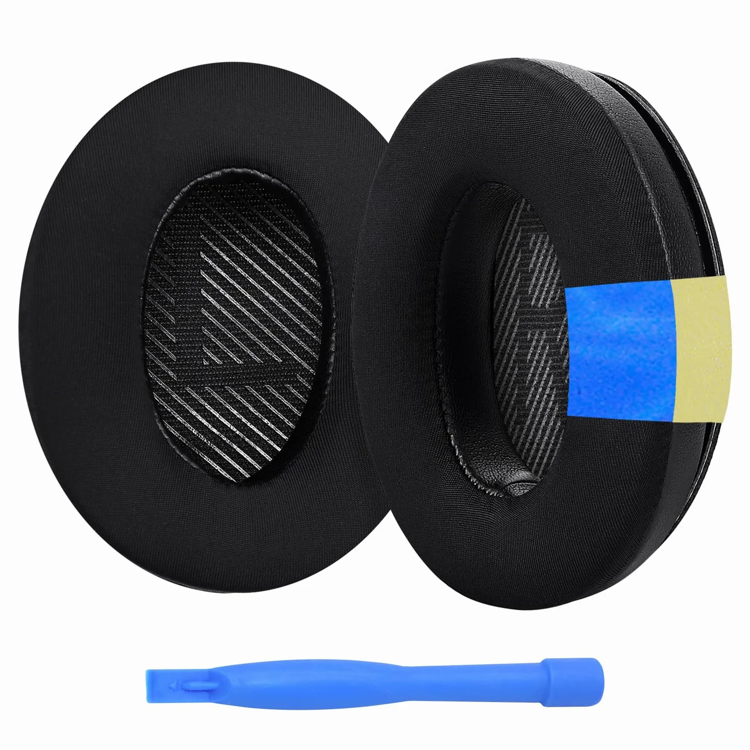 Nauszniki Zapasowe do Słuchawek QuietComfort 35 (QC35) / Quiet Comfort 35 II (QC35 II) od MMOBIEL – Poduszki Uszne z Chłodzącym Żelem i Pianką Memory – Wysoki Komfort i Izolacja Hałasu – Czarne
