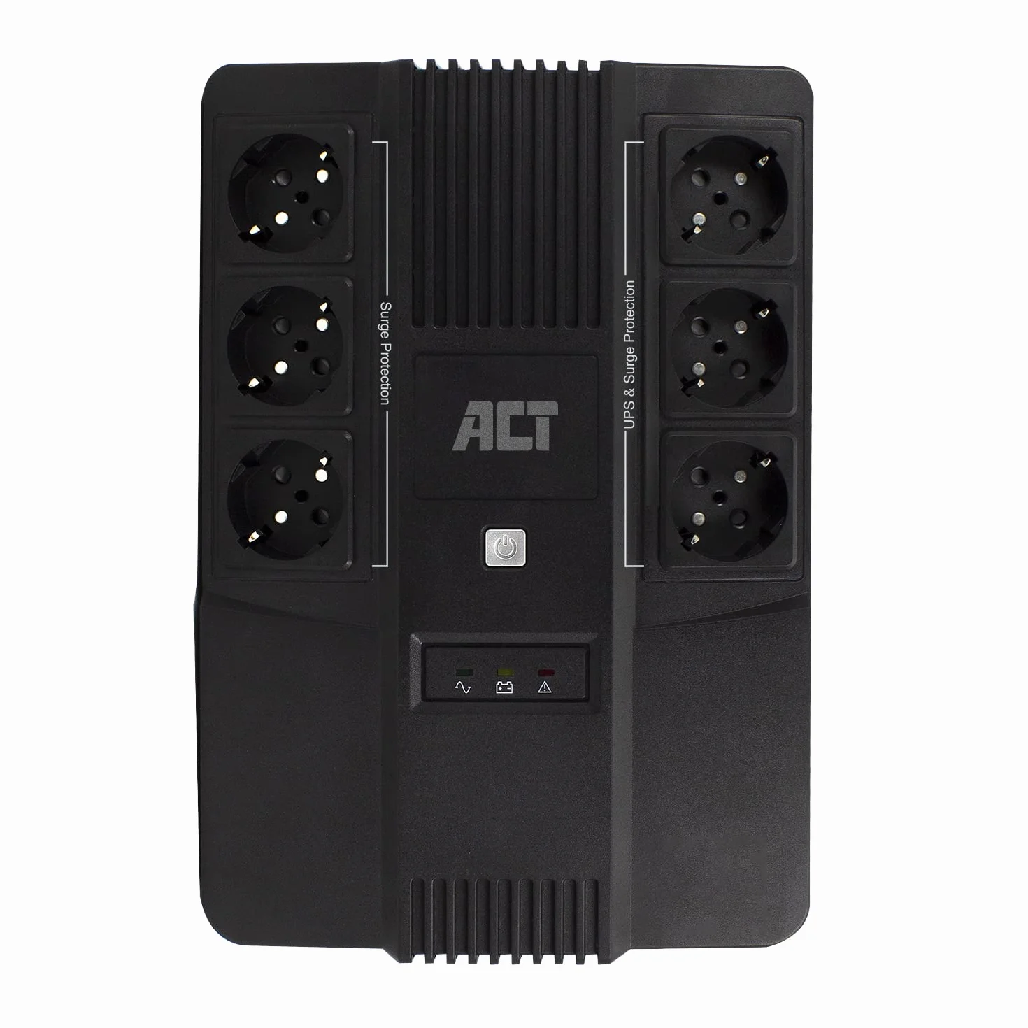 ACT Back-up zasilacz UPS Line Interactive, akumulator 600 VA UPS Power Supply, (6 wyjść Schuko, ochrona przed przepięciem), AVR – AC2300