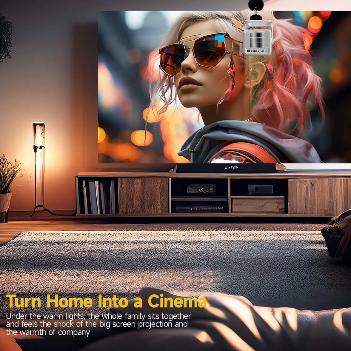 Mini projektor HY310X 4K Full HD 1080p 420ANSI Android 14, automatyczne ustawianie ostrości, korekcja keystone, do zewnętrznego projektora kinowego