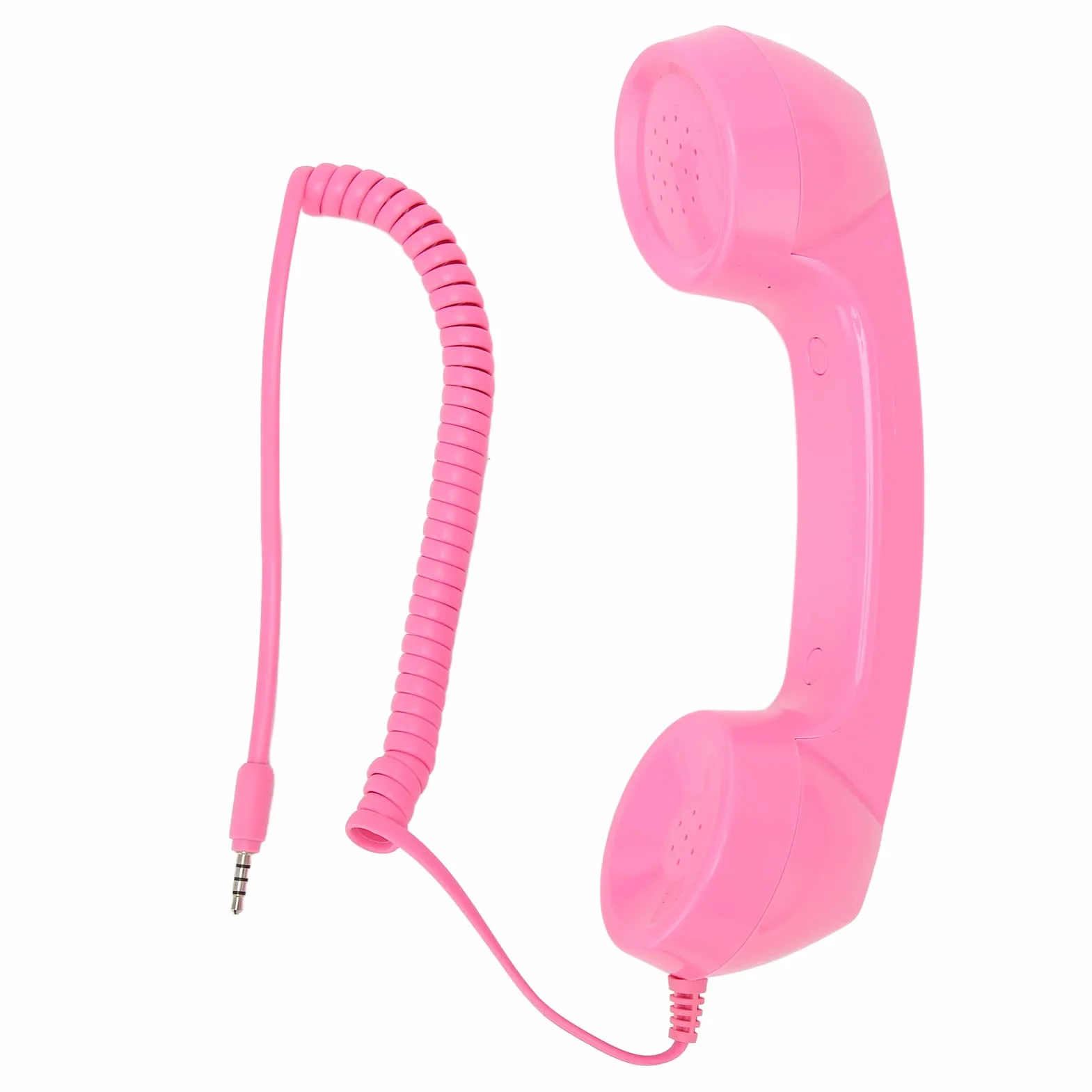Słuchawka Telefoniczna w Stylu Retro, Przycisk Odbierania Jednym Dotknięciem, Odporna na Promieniowanie Wtyczka Dźwiękowa 3,5 Mm z Przewodem Spiralnym o Długości 1 M, Odpowiednia