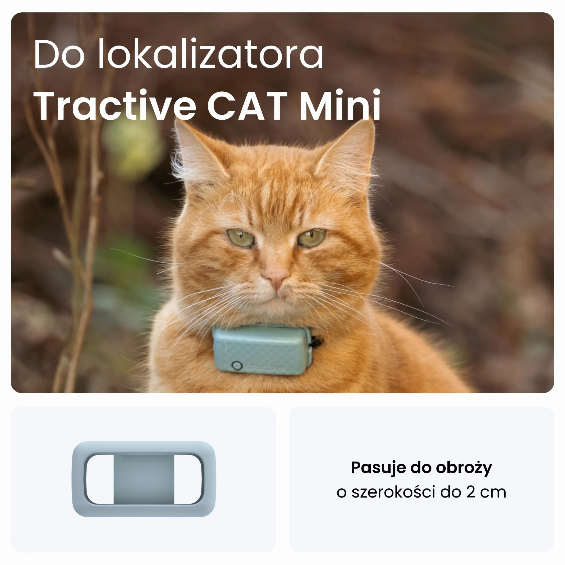 Tractive gumowy uchwyt na lokalizator CAT Mini x2