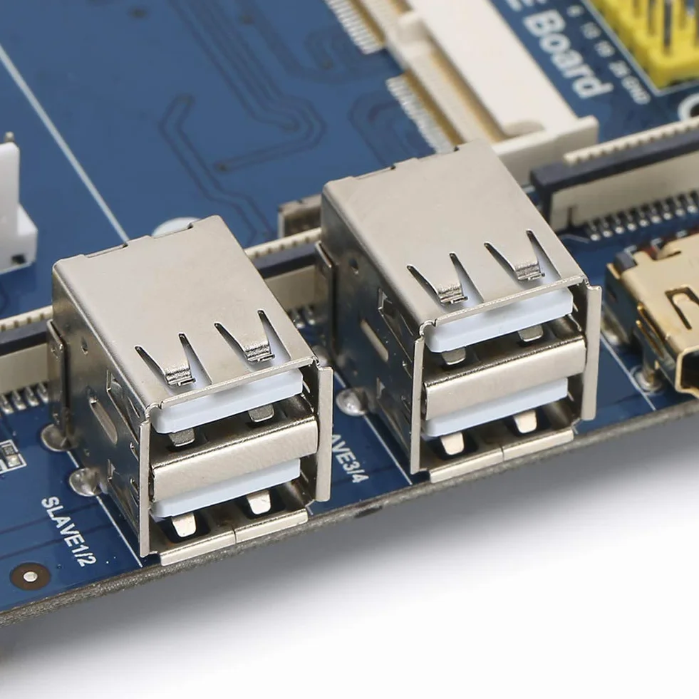 lyrlody Karta rozszerzeń dla PCB Moduł rozszerzeń POE z 4 Portami USB 10 100M Ethernet DSI 2 CSI USB na UART dla CM3 3Lite 3 do Debugowania Projektów z Kamer Wyświetlających (Karta rozszerzenia