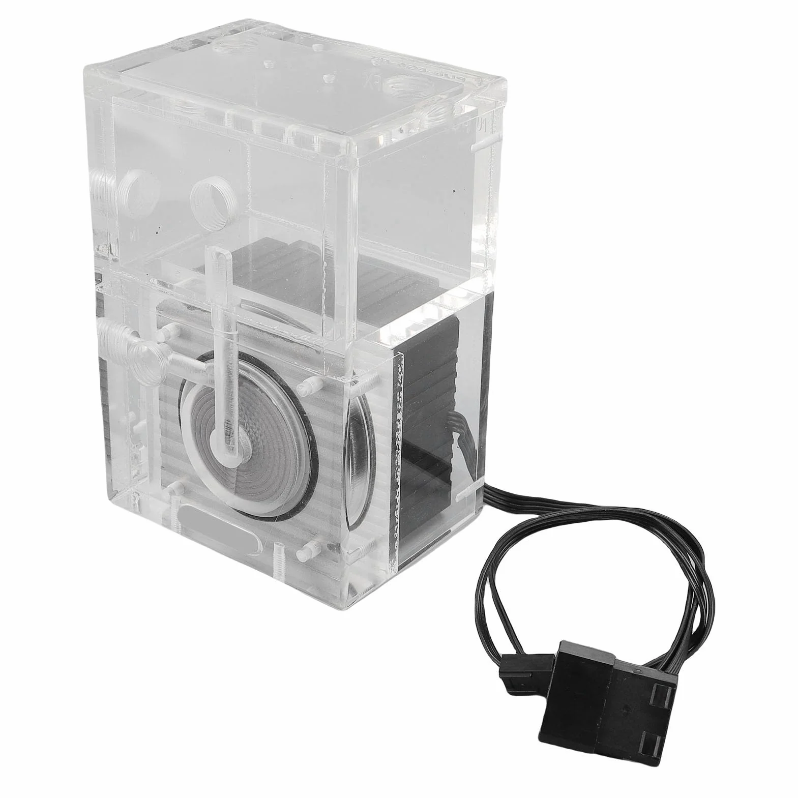 Ultra Cicha Pompa Chłodząca wodą, Zestaw Zbiorników Pompy PC z Dużym Złączem 4P i Małym Złączem 4Pin, Idealny do Systemu Chłodzenia cieczą Procesora Komputera PC