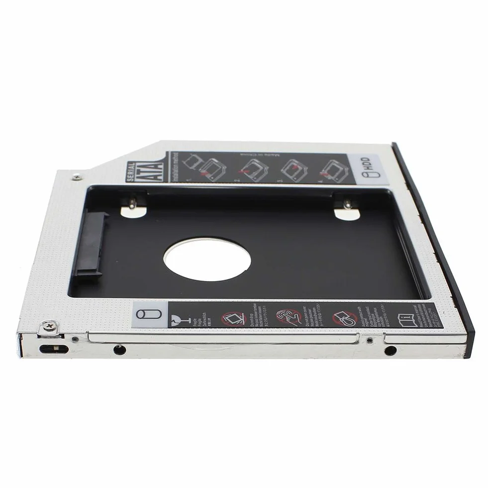 RGBS 9,5 mm SATA na SATA 2. HDD HD dysk twardy Caddy etui do ASUS ACER HP Dell Benq Sony uniwersalny laptop CD/DVD-ROM optyczna wnęka