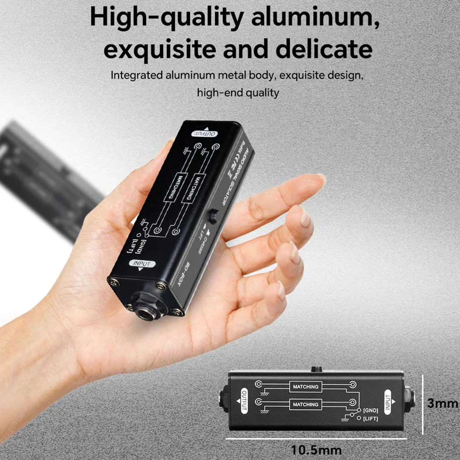 LICAEVEY Izolator Szumów Pętli Uziemienia 6,35 Mm, Profesjonalny Filtr Szumów do Samochodowego Sprzętu Audio i Domowego Zestawu Stereo, Eliminujący Brzęczenie z Systemu Dźwiękowego