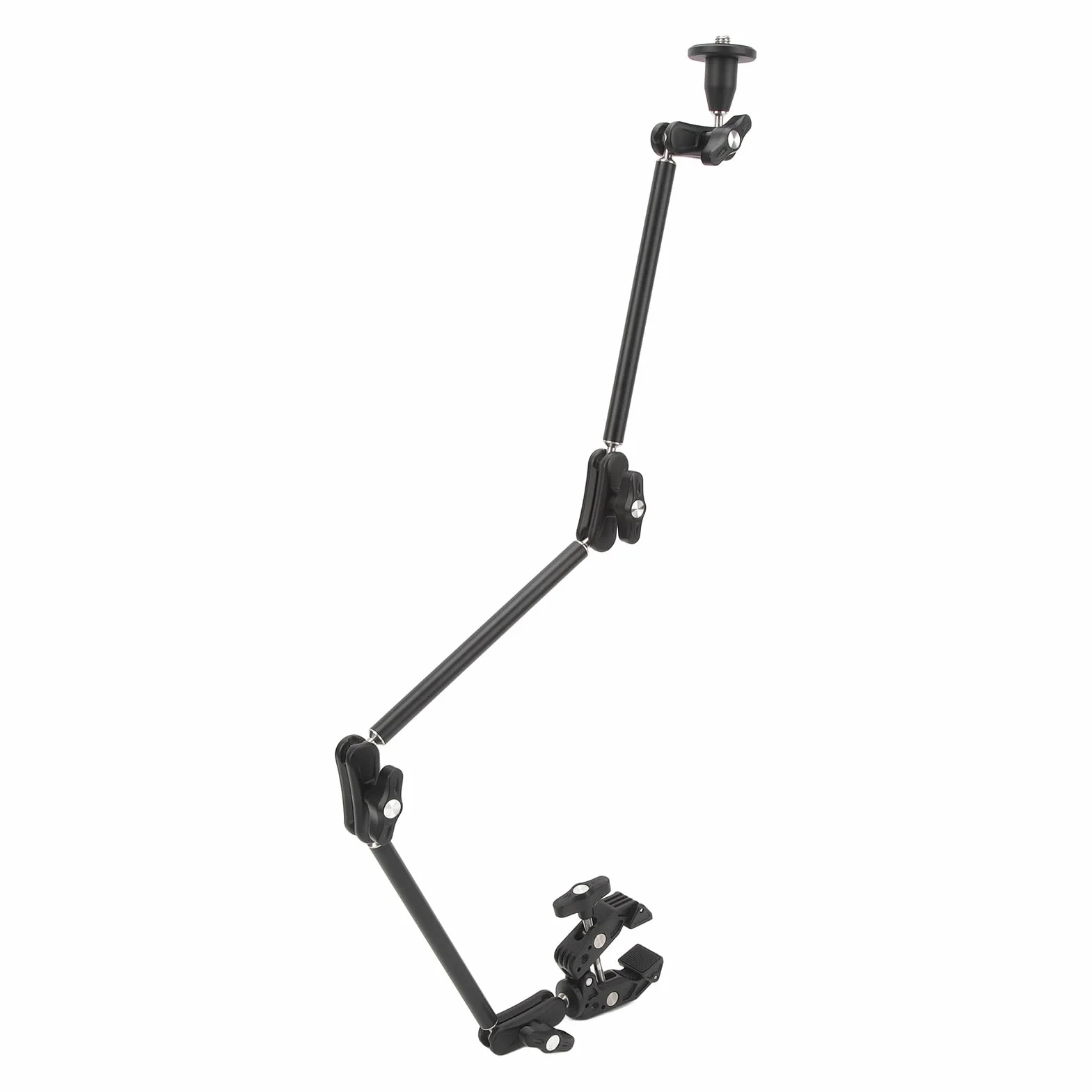 Cryfokt Ramię Przegubowe, Regulowane ramię Tarcia z Super Zaciskiem Podwójne Gwinty 1/4 i 3/8 Antypoślizgowe Podkładki Gumowe do Aparatu DSLR Rig Światła LED Monitor LCD Kamera Akcji