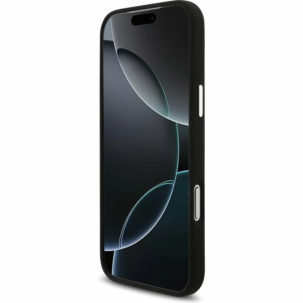 CG MOBILE AMG silikonowe etui w dużych rozmiarach romby, kompatybilne z MagSafe do iPhone 17 Pro Max (czarne)