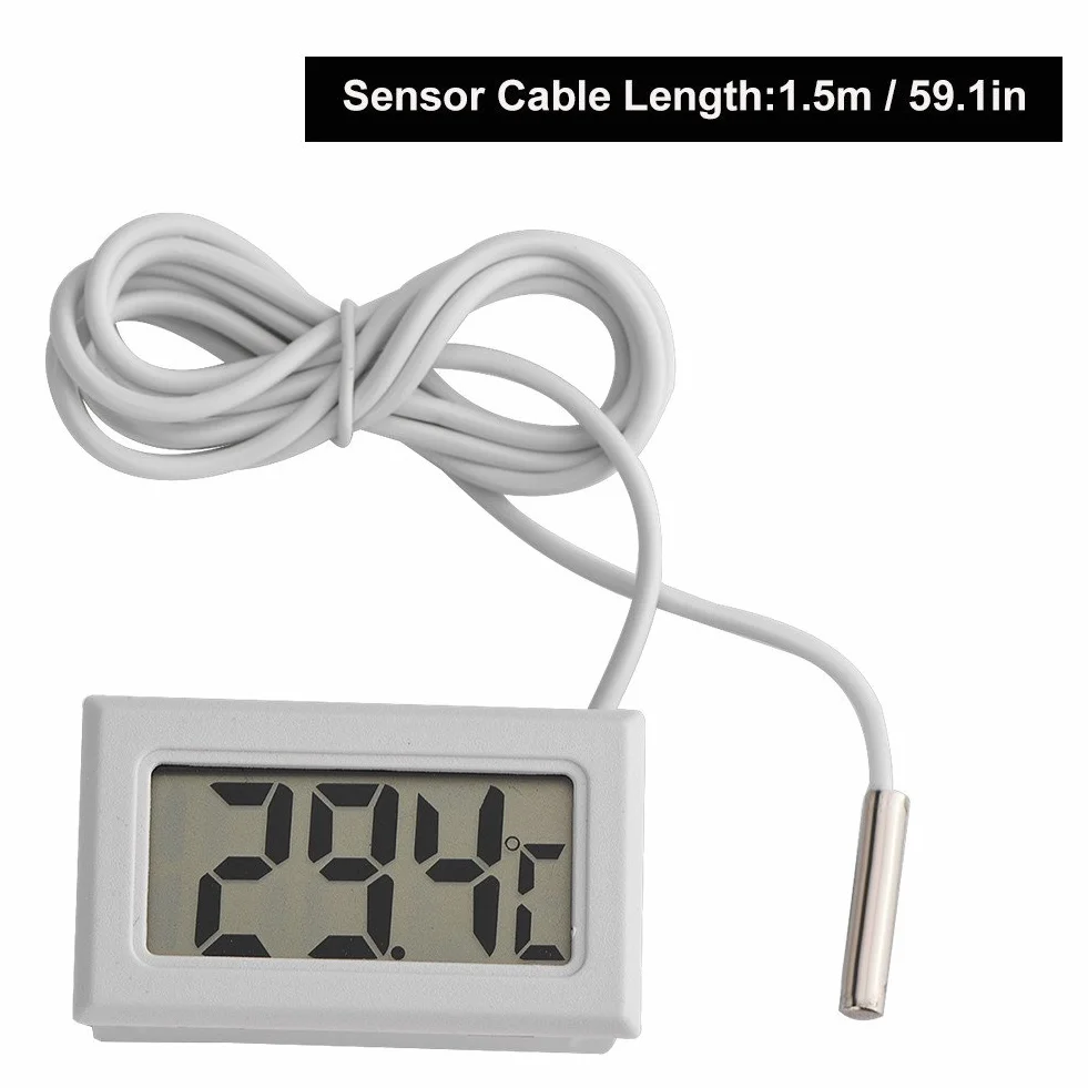 Nano Silver do Basenu Termometr do Kąpieli Mini Wyświetlacz Led Cyfrowy Miernik Temperatury Naczynia Czujnik Sondy Cyfrowy Termometr Lcd