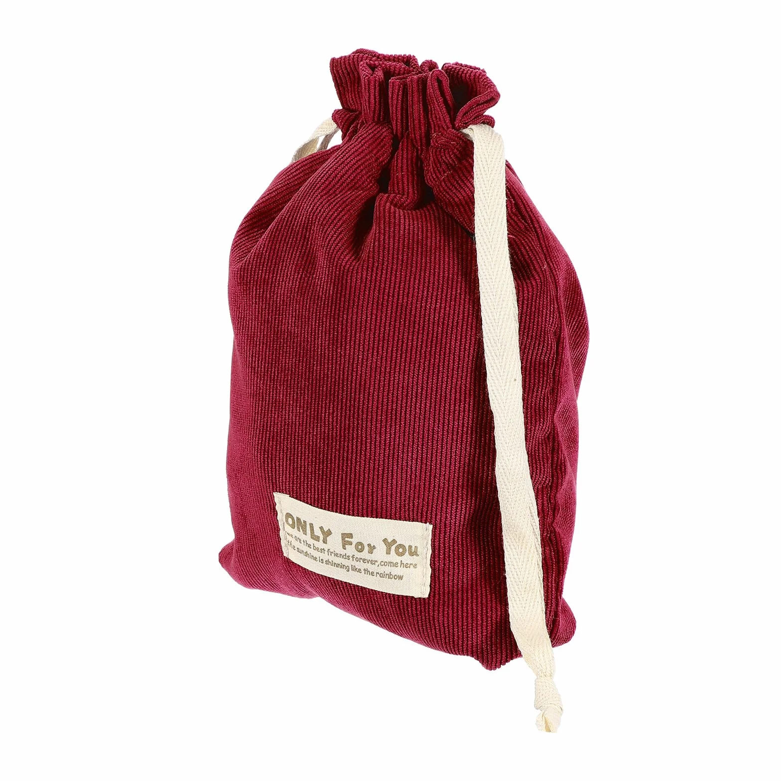 PATIKIL Miękki futerał na obiektyw ze sznurkiem, woreczek na obiektyw ze sznurkiem, torebka ochronna na aparat do obiektywu aparatu Nikon DSLR, czerwony (wine red), 9.84"x6.69"x0.24"