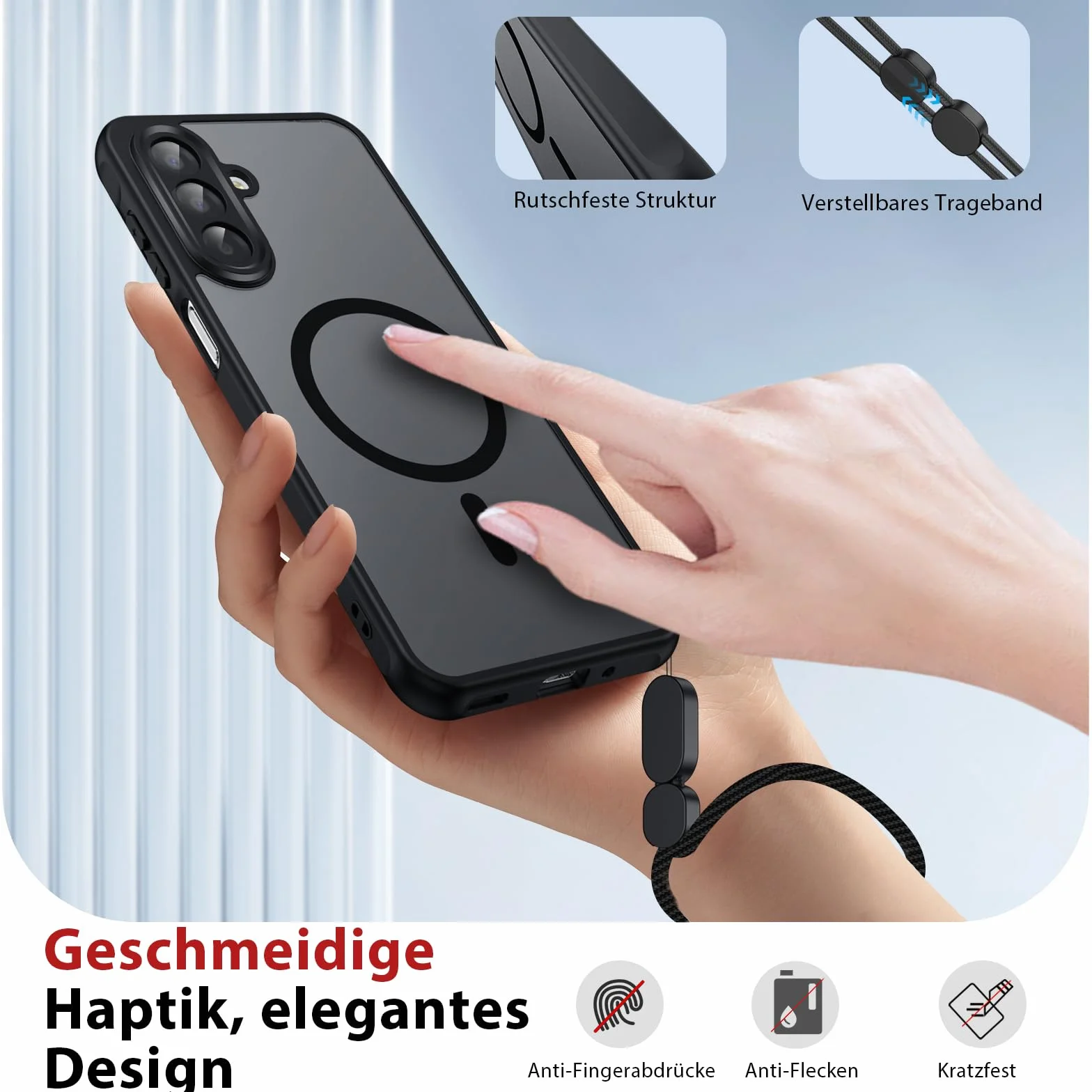Dizn Etui magnetyczne Samsung Galaxy A17 4G/A17 5G z folią hartowanego szkła MagSafe czarny