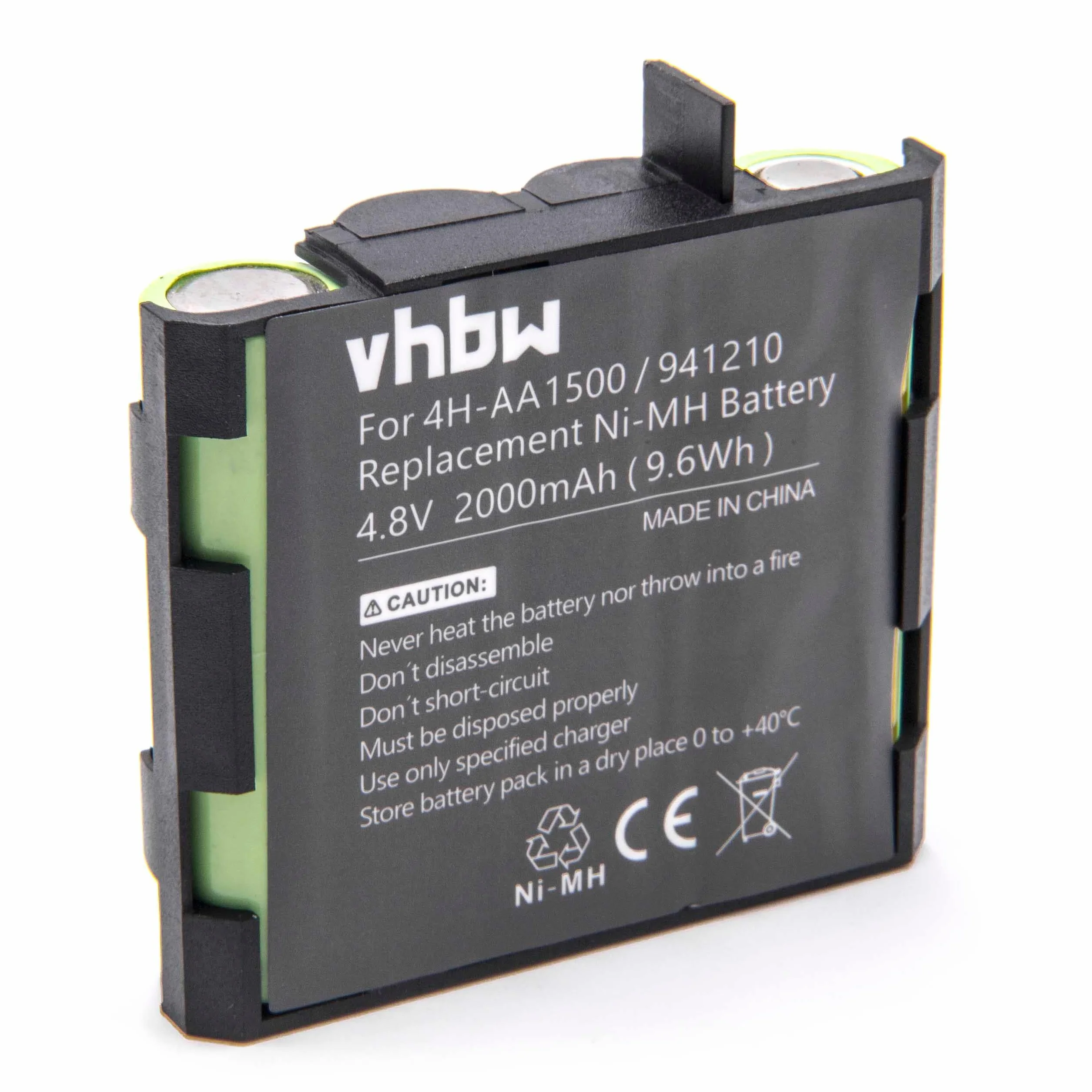 vhbw NiMH akumulator 2000 mAh (4,8 V) kompatybilny z technologią medyczną, zamiennik stymulatora mięśni Compex Edge US, Energy, Energy Mi-Ready, Energy, Energy Mi-Ready, Fit