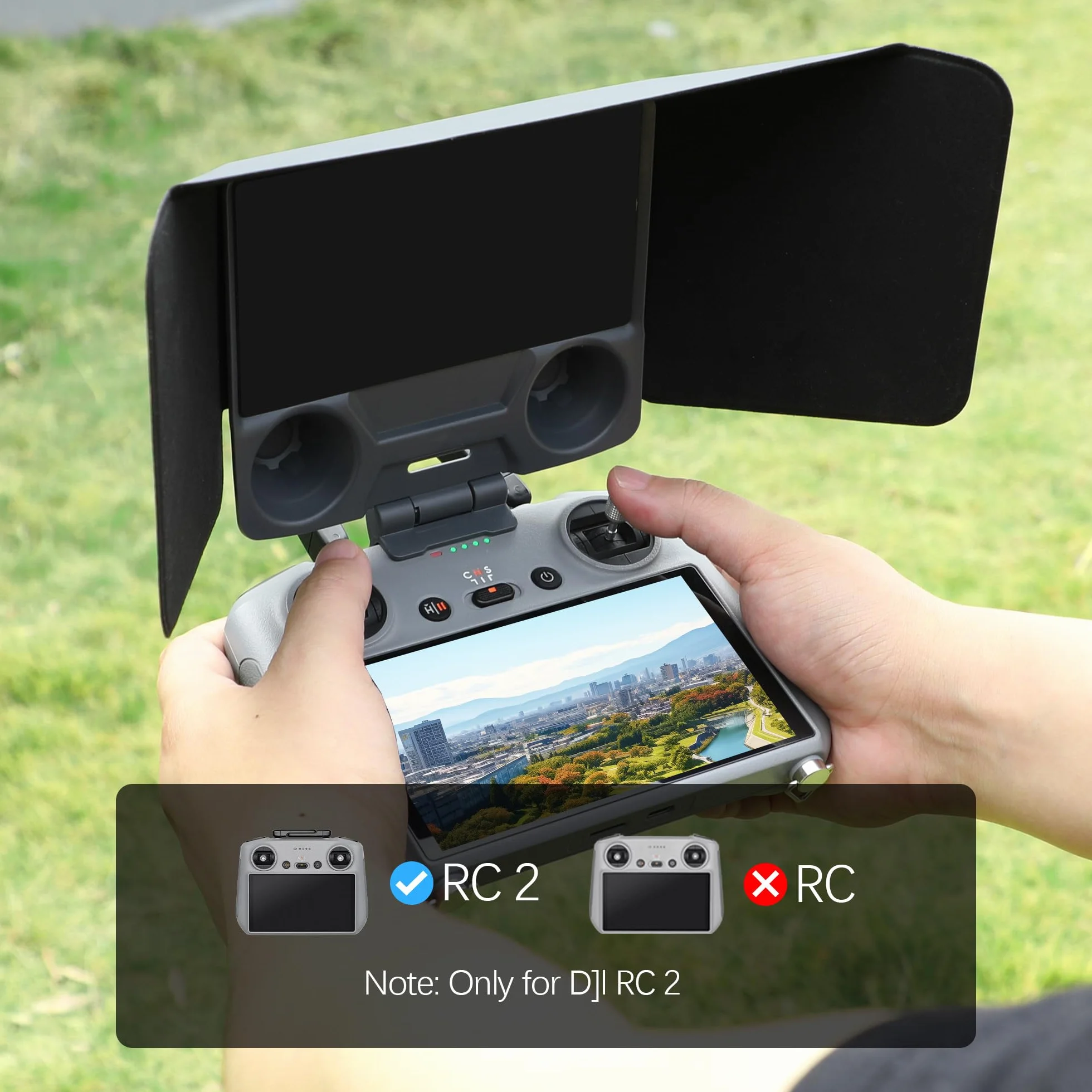 FPVtosky Zestaw ochraniaczy 3 w 1 RC 2 do DJI Mini 5/4 Pro i Air 3s, zawiera osłonę przeciwsłoneczną, smycz, 2 x ochraniacz ekranu, akcesoria DJI RC 2 i Air 3s