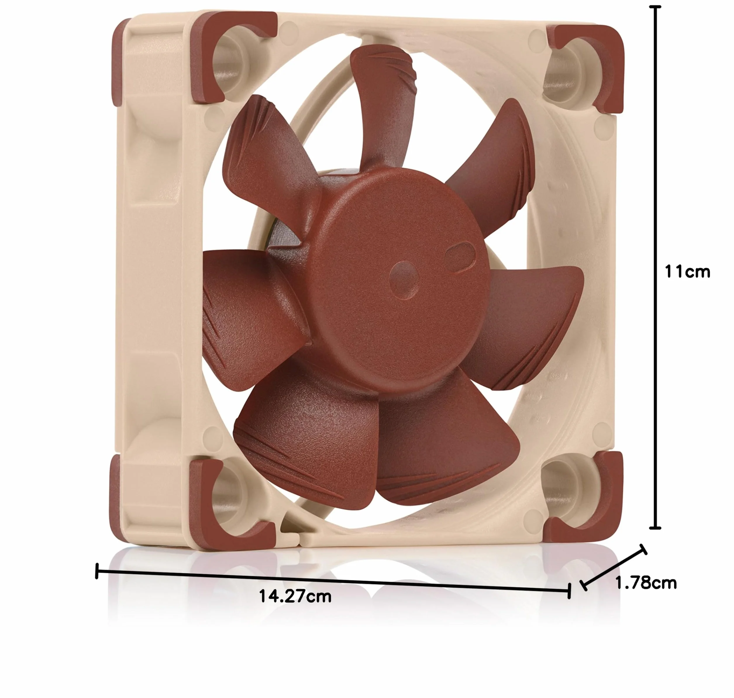 Noctua NF-A4x10 24V PWM, Cichy 40-milimetrowy Wentylator do Drukarek 3D i Innych Zastosowań (40x10 mm, Brązowy)