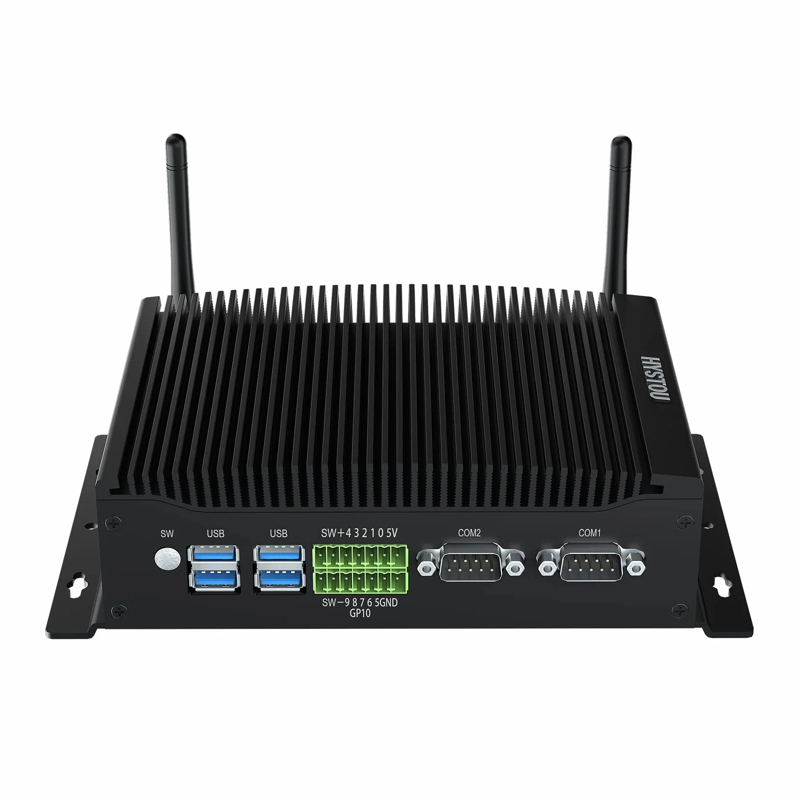 HYSTOU Mini PC bez wentylatora, przemysłowy mini PC Windows 11 Pro 16 GB RAM DDR4 256 GB SSD i5 10210U (do 4,2 GHz), 4 rdzenie, 8 wątków, komputer bez wentylatora, Dual Ethernet, mini komputer