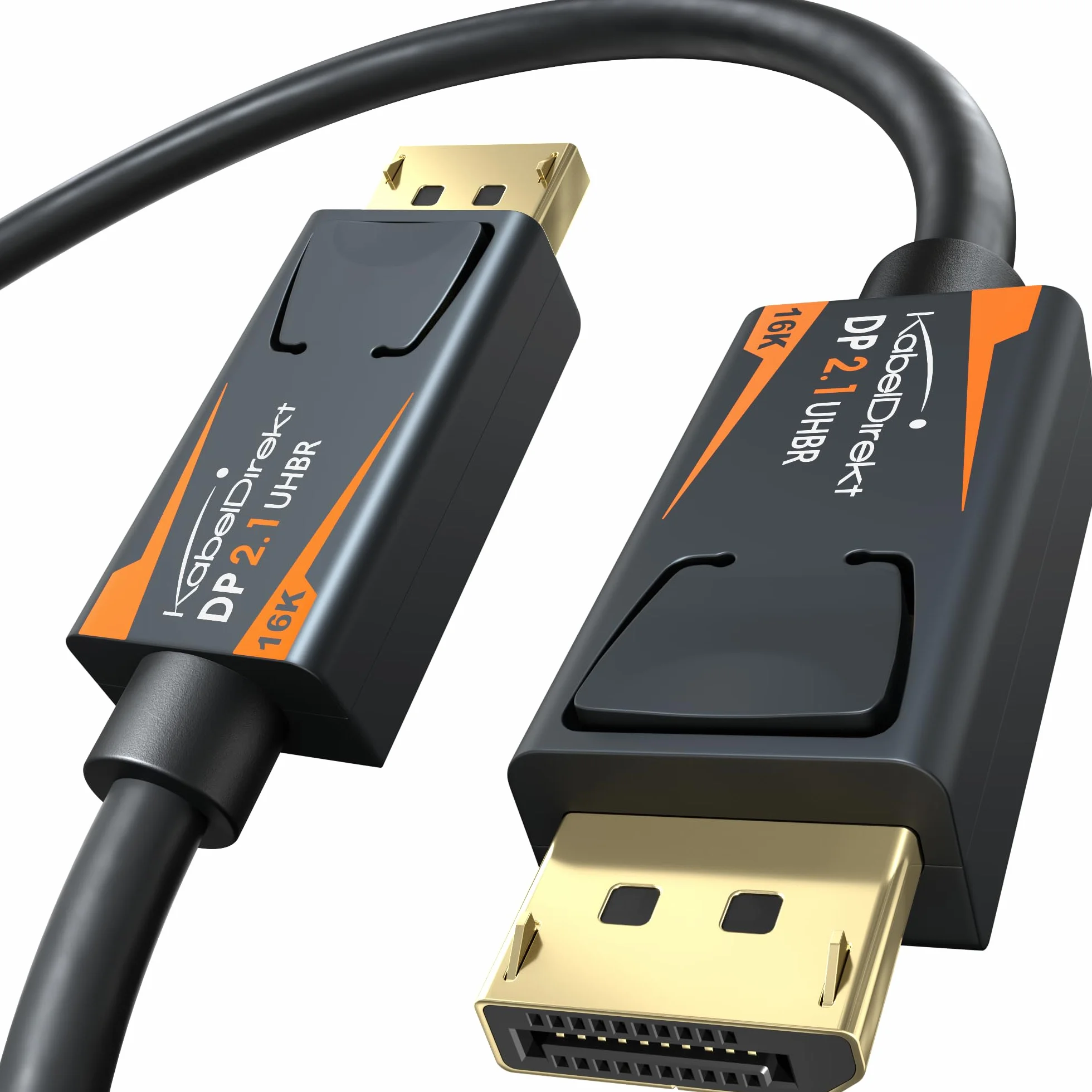 KabelDirekt Kabel DisplayPort 2.1 DP 2.1 2m UHBR DP80 80 Gb/s 16K@60Hz 8K@120Hz 4K@240Hz