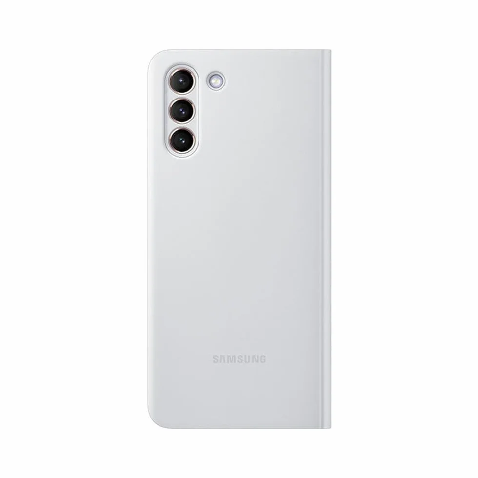 Przezroczyste etui z klapką lustrzaną do telefonu Samsung Galaxy 5G S21 / S21 Plus / S21 Ultra, skórzane etui ochronne, białe, do Samsung S21