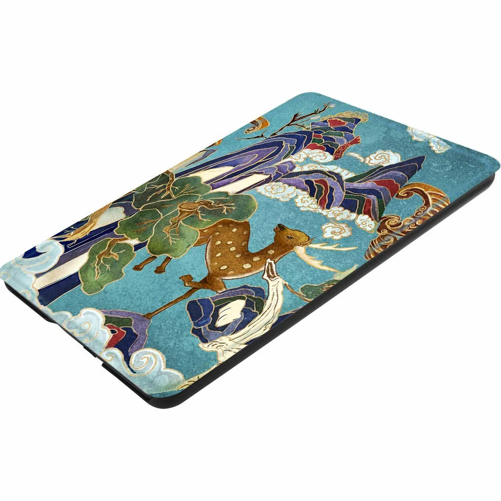 Etui Slimshell na 6-calowy Kindle Paperwhite (10. generacja-2018, model nr: PQ94WIF) z podwójnym paskiem na rękę - wysokiej jakości lekki pokrowiec ze skóry PU z automatycznym uśpieniem/budzeniem