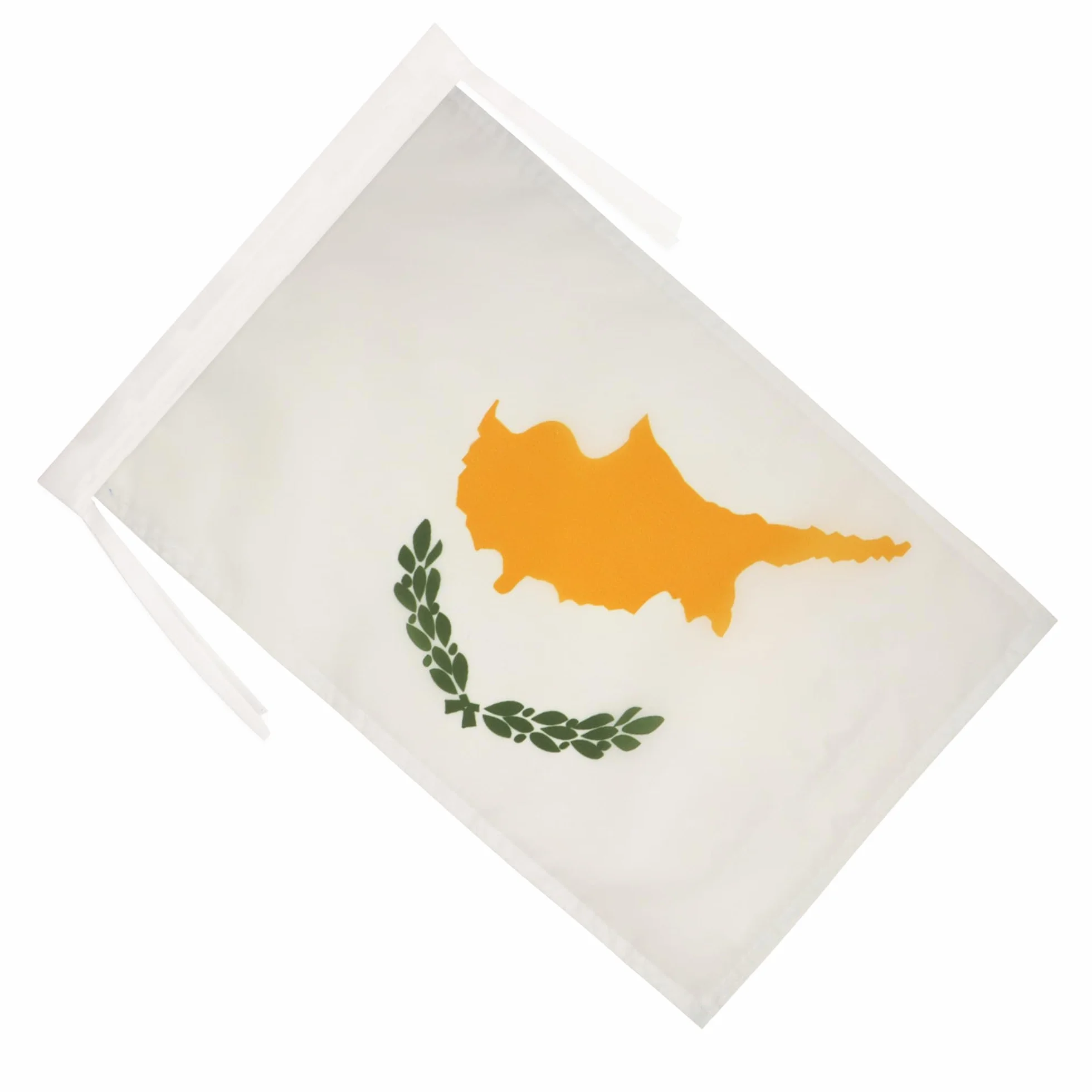 Drapeau Chypre Polyester 100D 45cm x 30cm avec Cordelettes