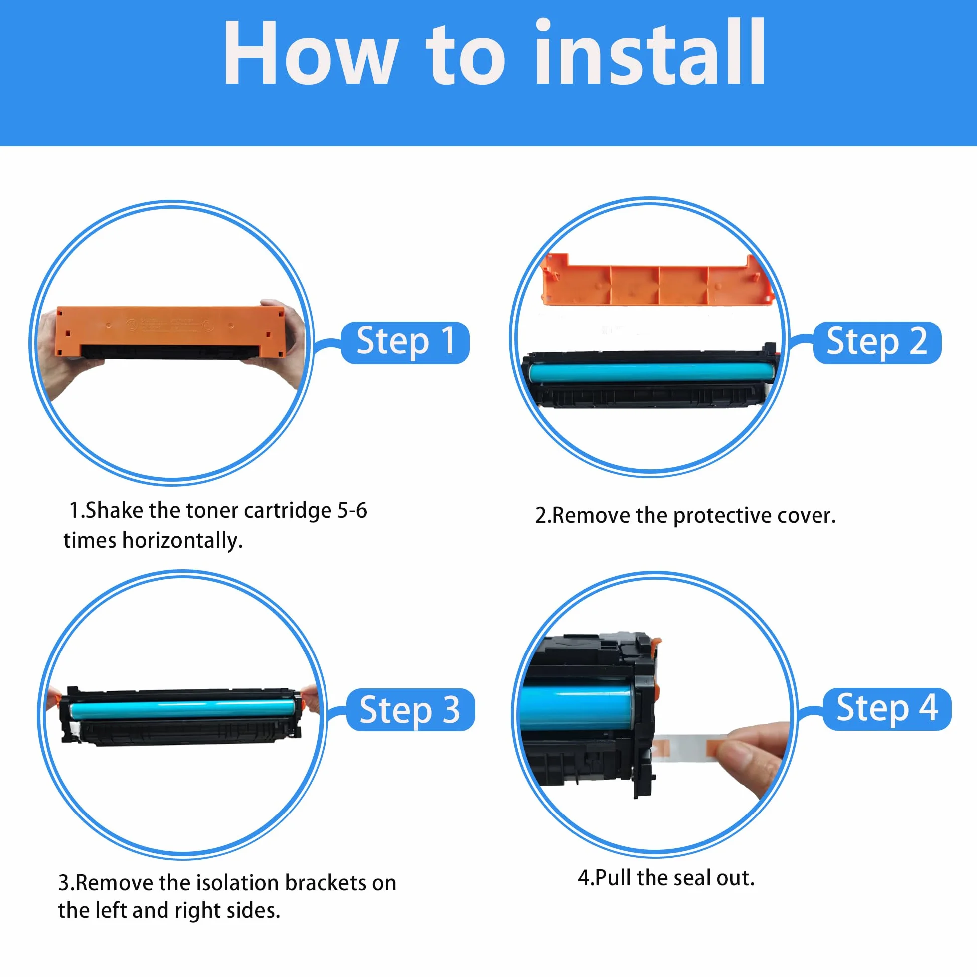 LCL Toner kompatybilny 045 045H CRG-045 CRG-045H 1243C002 1244C002 1245C002 1246C002 (KCMY) zamiennik do Canon i-SENSYS LBP621cw 623cw MF643CDW MF64444CDW MF64444 5CX MF65CX 40C MF641CW MF642CDW