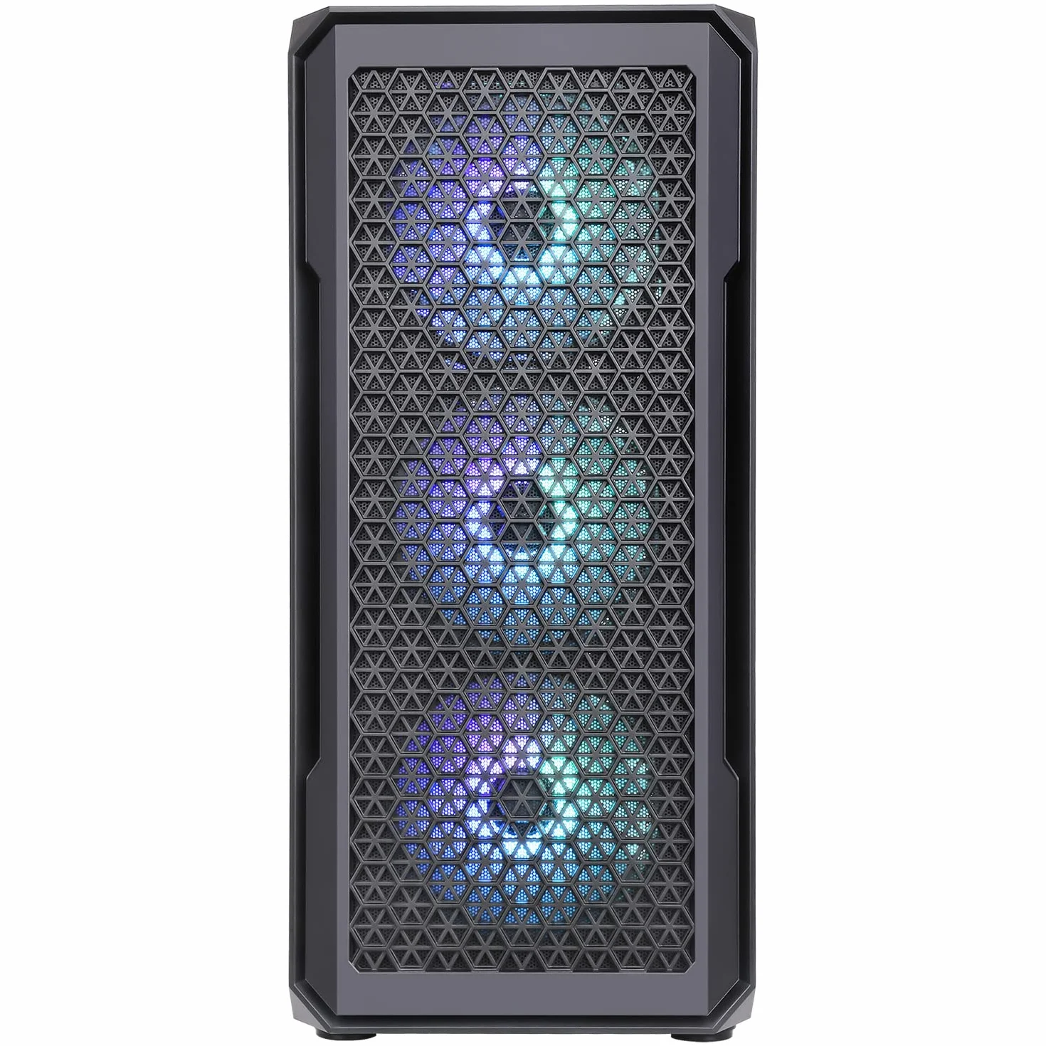 Itek Case Six Triangle - Gaming Middle Tower, 4x12cm ARGB Fan, USB3, panel boczny Temp Glass
