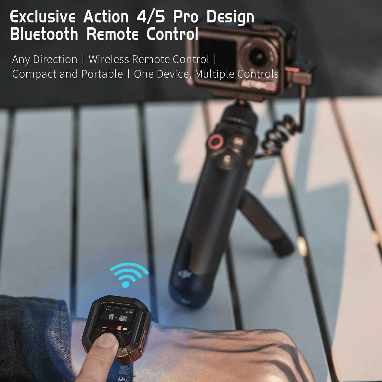Pilot Bluetooth dla DJI Osmo Action 5 Pro/Action 4 Kamera Sportowa GPS Przewodowy Inteligentny Pilot Bluetooth 5.0 Akcesoria