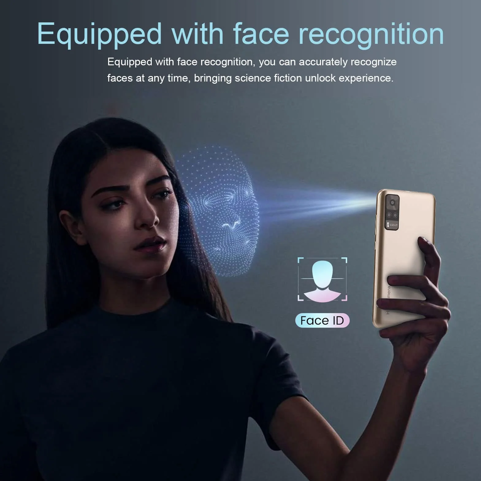 Telefon komórkowy Y53S, smartfon z Androidem 6 z odblokowaną twarzą, ekran HD 4,66 cala, 2 GB RAM 32 GB ROM, 2 MP z przodu i 5 MP z tyłu, bateria 2800 mAh(Gold)