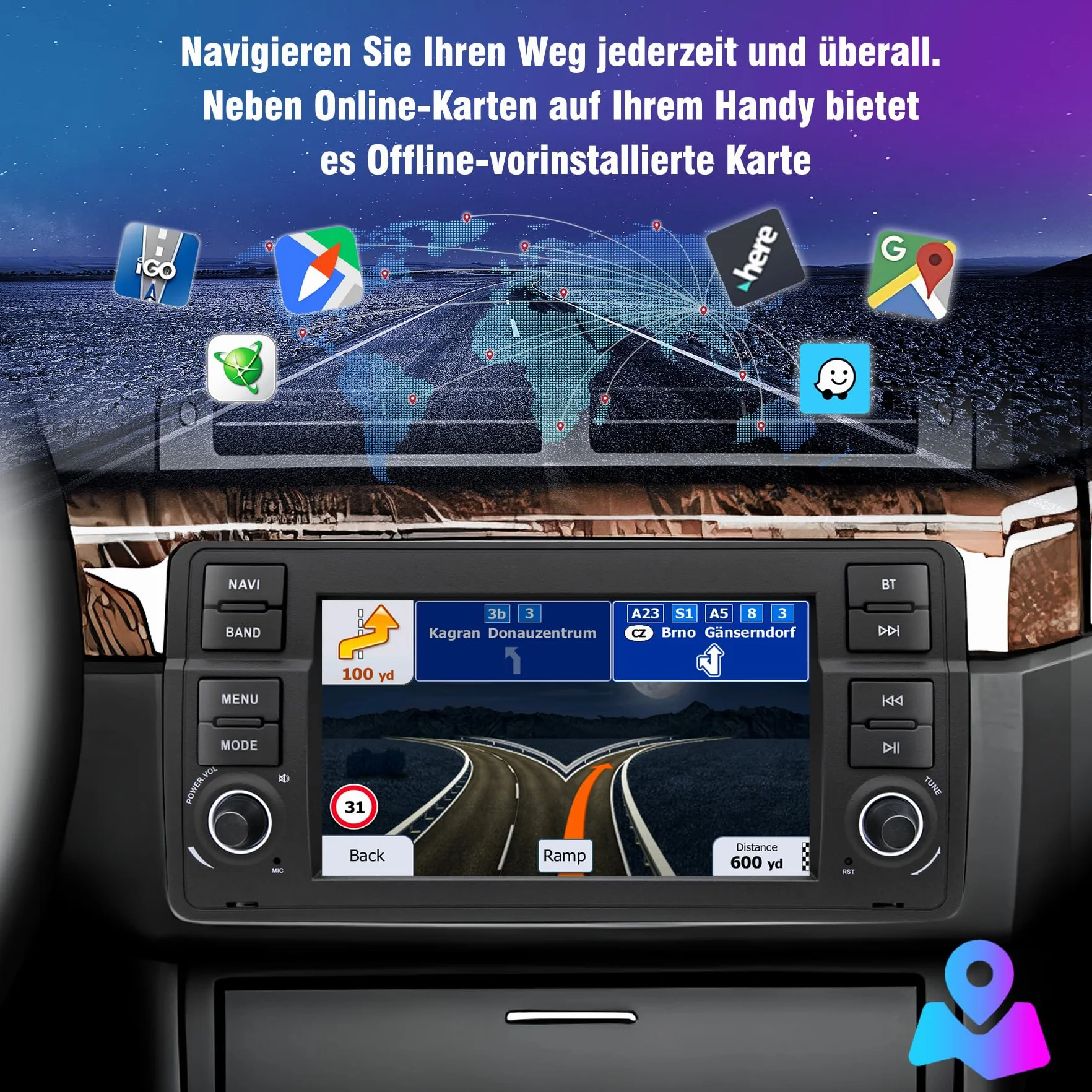 Radio samochodowe do BMW E46 1999 2000 2001 2002 2003 2004, Android 12 2G + 32G Radio z nawigacją GPS, CarPlay, Android Auto, Bluetooth, WLAN, USB, sterowanie z kierownicy, 7-calowy ekran dotykowy