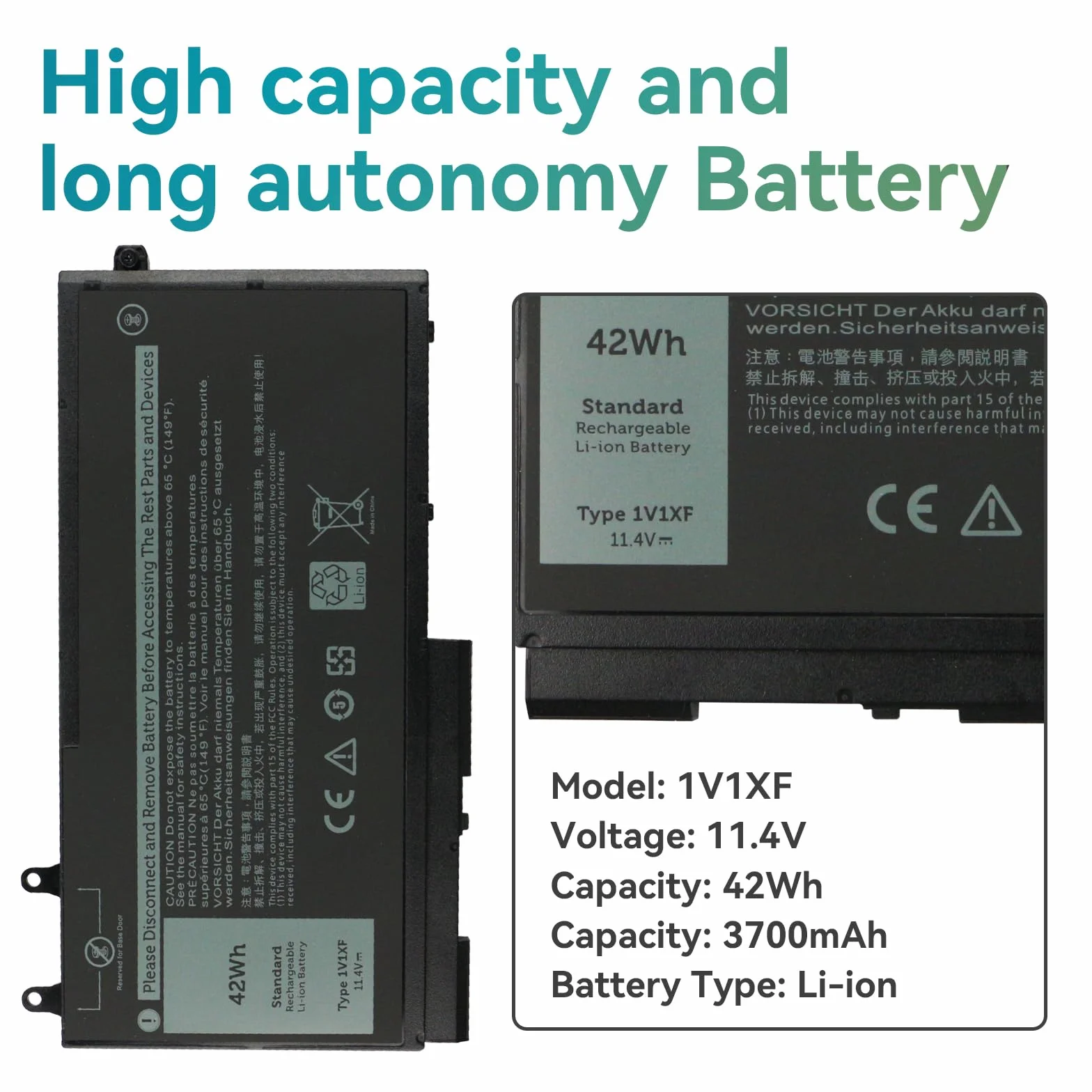 K KKYUER 42Wh 1V1XF Bateria do Dell Latitude 5400 5500 E5400 E5500 Inspiron 7590 7591 2n1 2-in-1 Precision 3540 M3540 Mobile Workstation Series P84F P98G P80F R8D7N 49HG8 H82T6 K7C4H TNT6H W8GMW