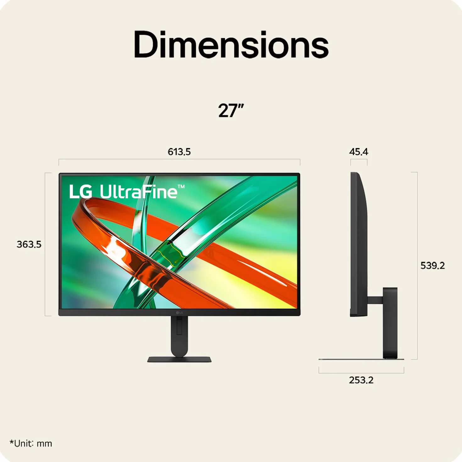 LG UltraFine 27U730B-B - U7 Series - LED monitor - 27 - 3840 x 2160 4K UHD [2160p] @ 60 Hz - IPS - 300 cd/m� - 1000:1 - HDR10 - 5 ms - HDMI, DisplayPort, USB-C