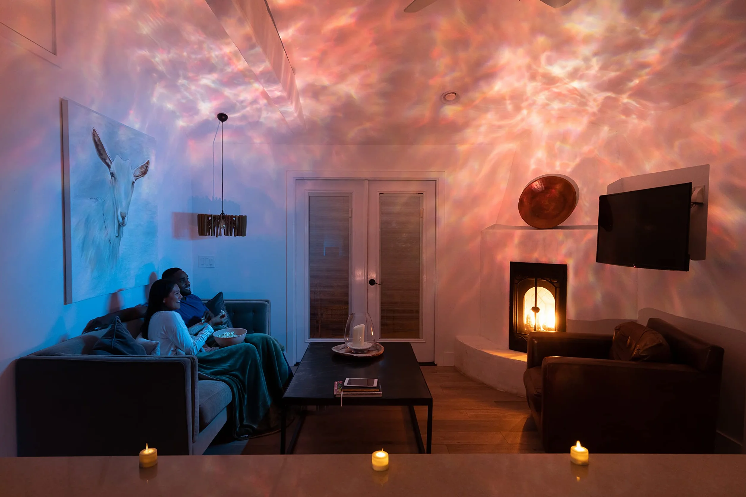BlissLights Sky Lite Evolve Projektor Galaxy – LED Blended Color Nebula Cloud, aplikacja WiFi, kino domowe i prezent w postaci lampki nocnej (Tylko chmura)