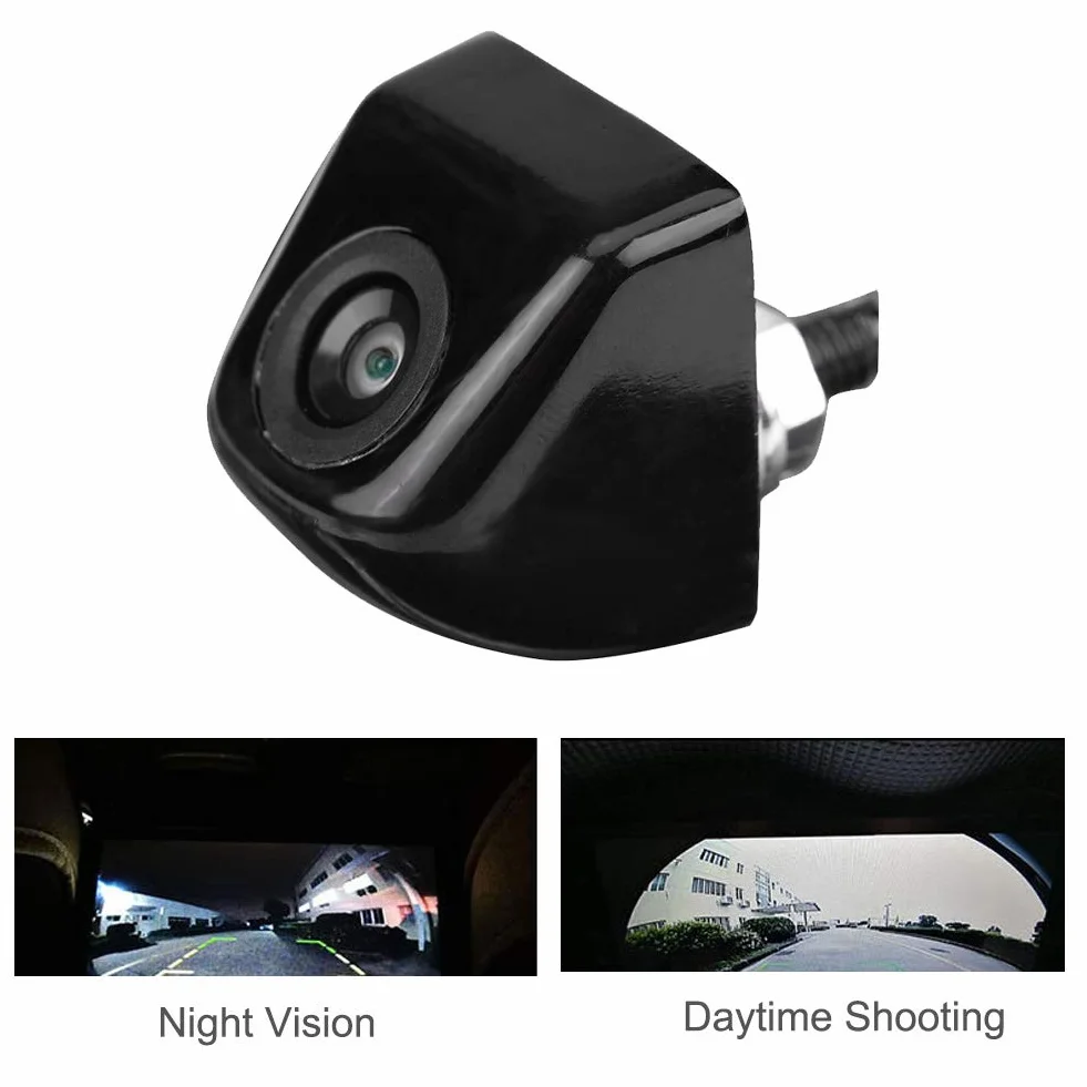 Tylna kamera samochodowa, tylna kamera samochodowa CCD Backup Parking Night Vision Kamera cofania Wodoodporna (czarna)